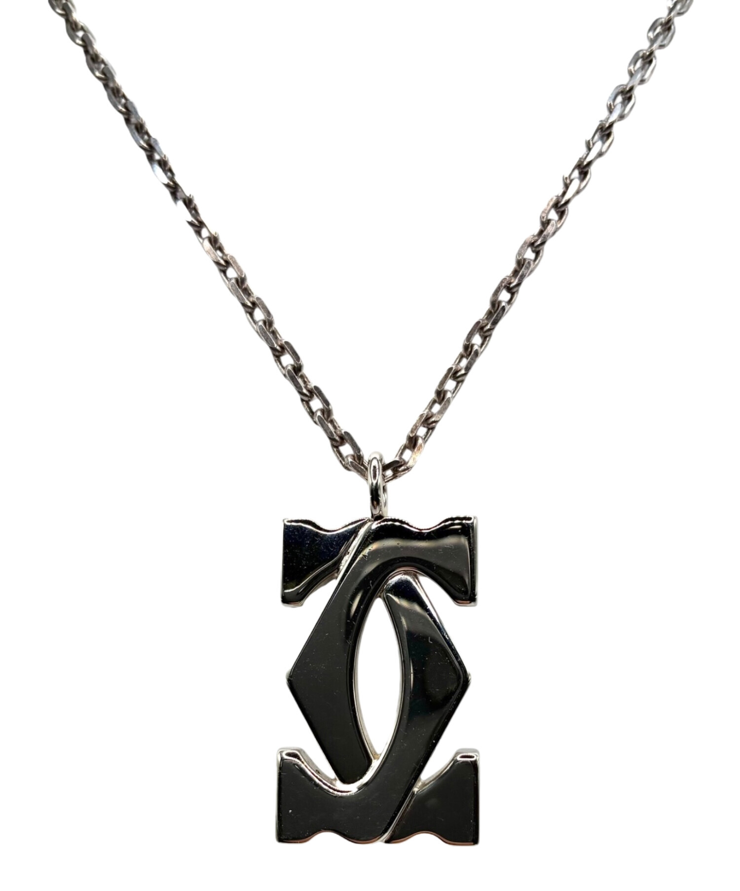 Cartier ロゴチャーム ネックレス　廃盤 中古・古着通販】Cartier (カルティエ) 2Cロゴネックレス サイズ:50