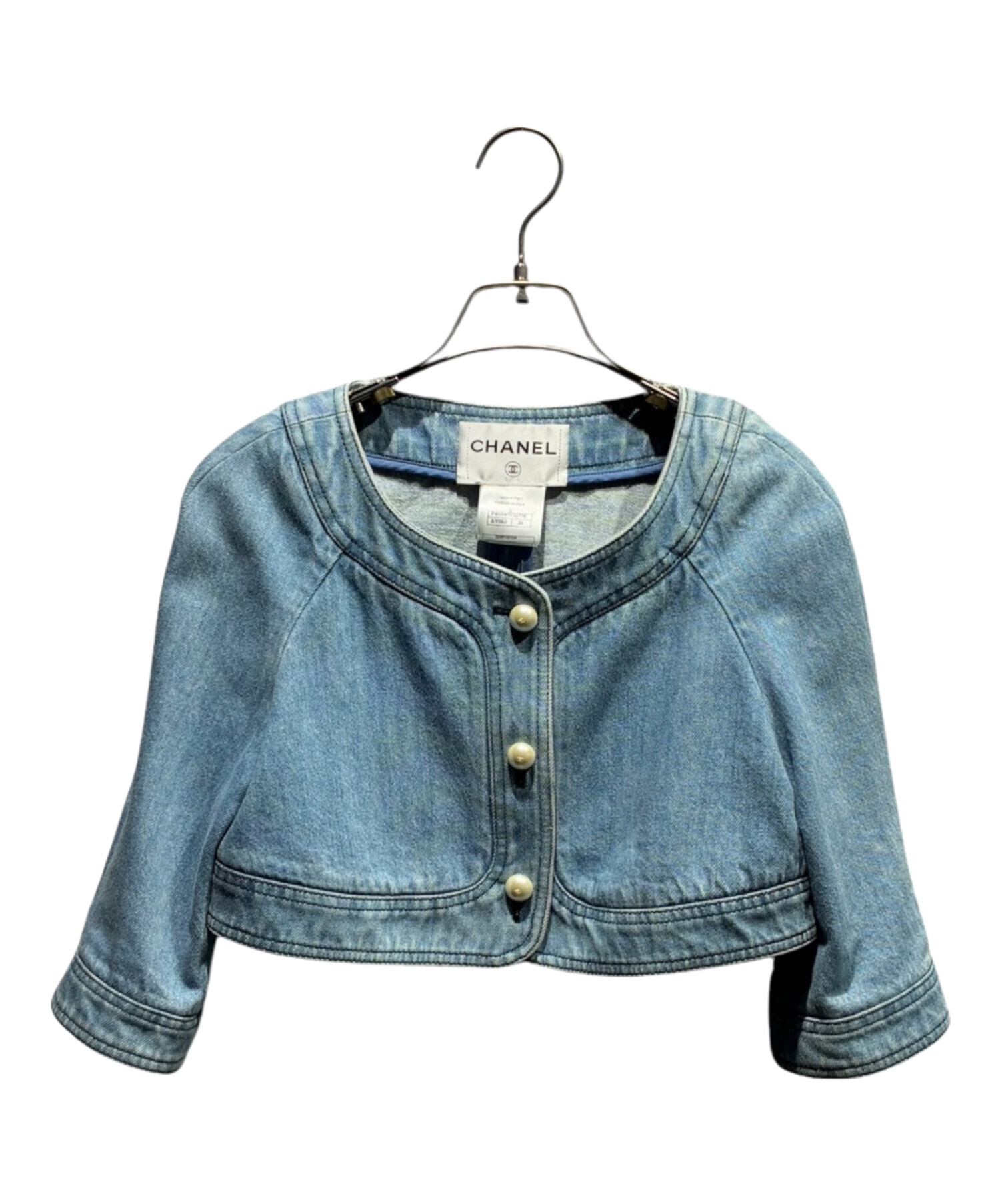 CHANEL - シャネル ボレロ サイズ38 M レディース - 中古・古着通販】CHANEL (シャネル) ココマークデニムボレロ スカイ