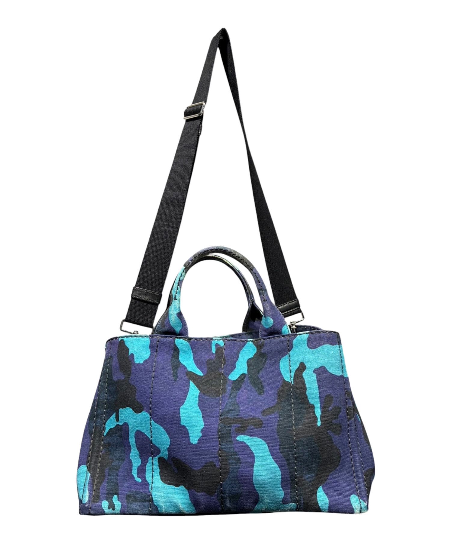 美品！プラダ　2way トートバッグ　クレージュ 中古・古着通販】PRADA (プラダ) 2WAYバッグ ブルー サイズ:TU