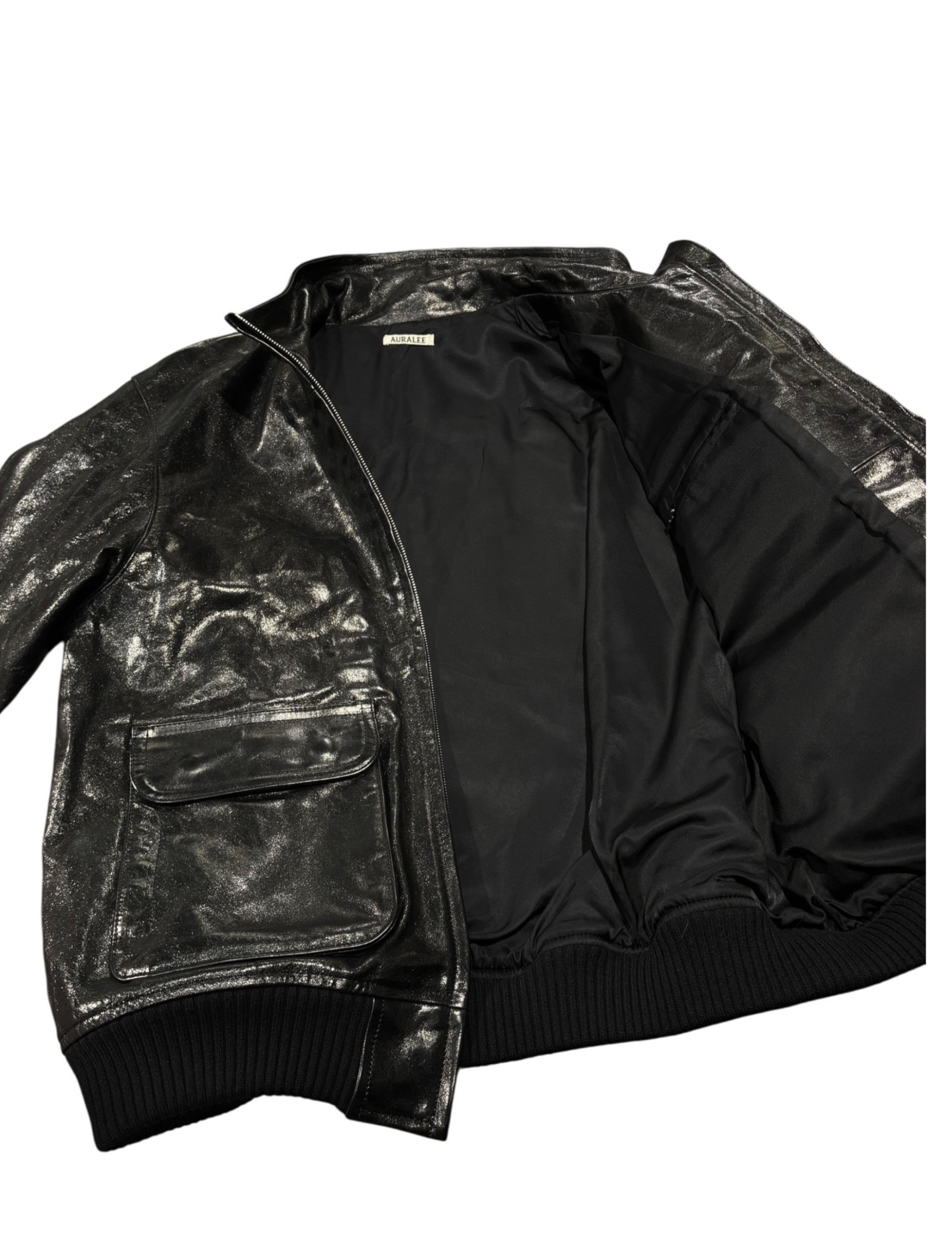 【ケさん専用】AURALEE 24SS 中古・古着通販】AURALEE (オーラリー) LAMB LEATHER ZIP BLOUSON