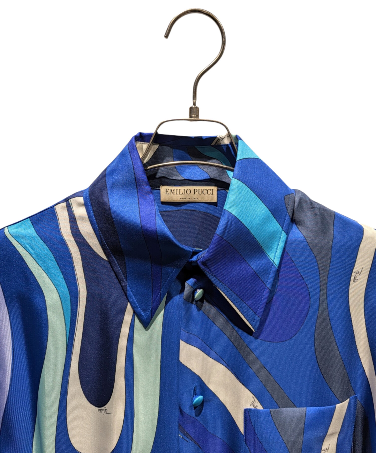 中古・古着通販】Emilio Pucci (エミリオ プッチ) 総柄シルクシャツ