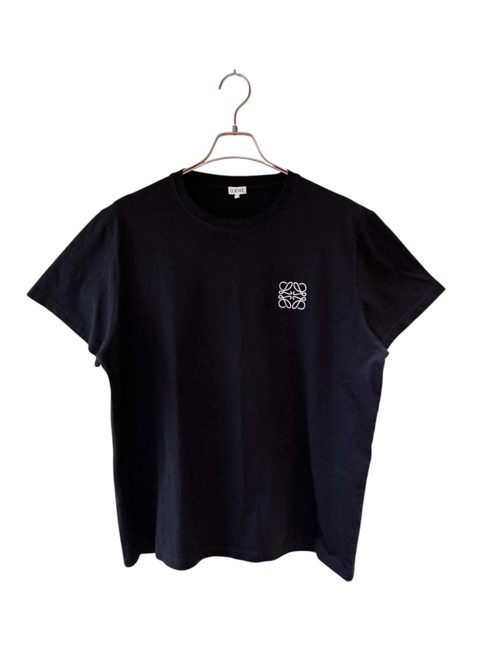 中古・古着通販】LOEWE (ロエベ) アナグラム刺繍Tシャツ ブラック
