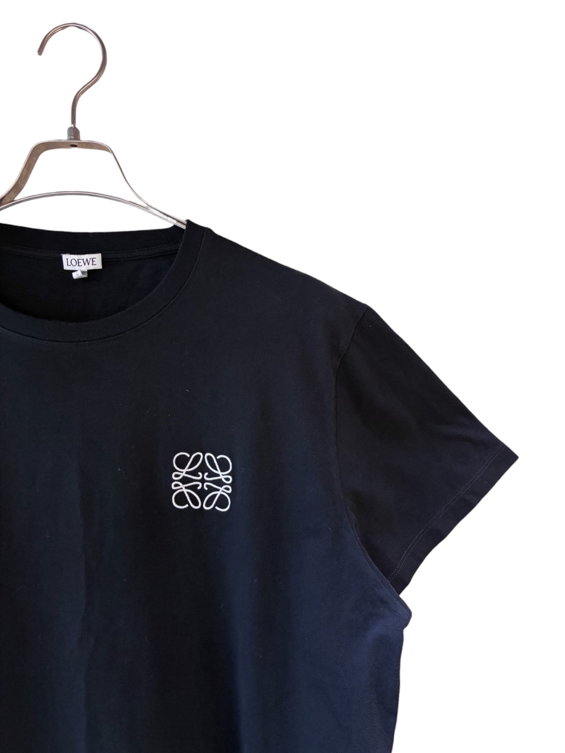 中古・古着通販】LOEWE (ロエベ) アナグラム刺繍Tシャツ ブラック