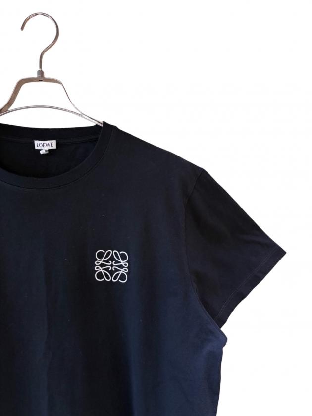 中古・古着通販】LOEWE (ロエベ) アナグラム刺繍Tシャツ ブラック