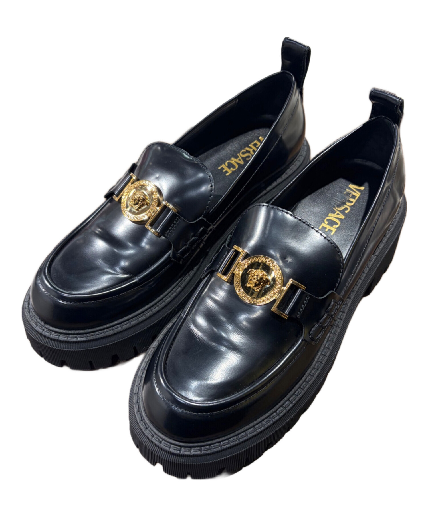 中古・古着通販】VERSACE (ヴェルサーチ) メデューサ 厚底レザー