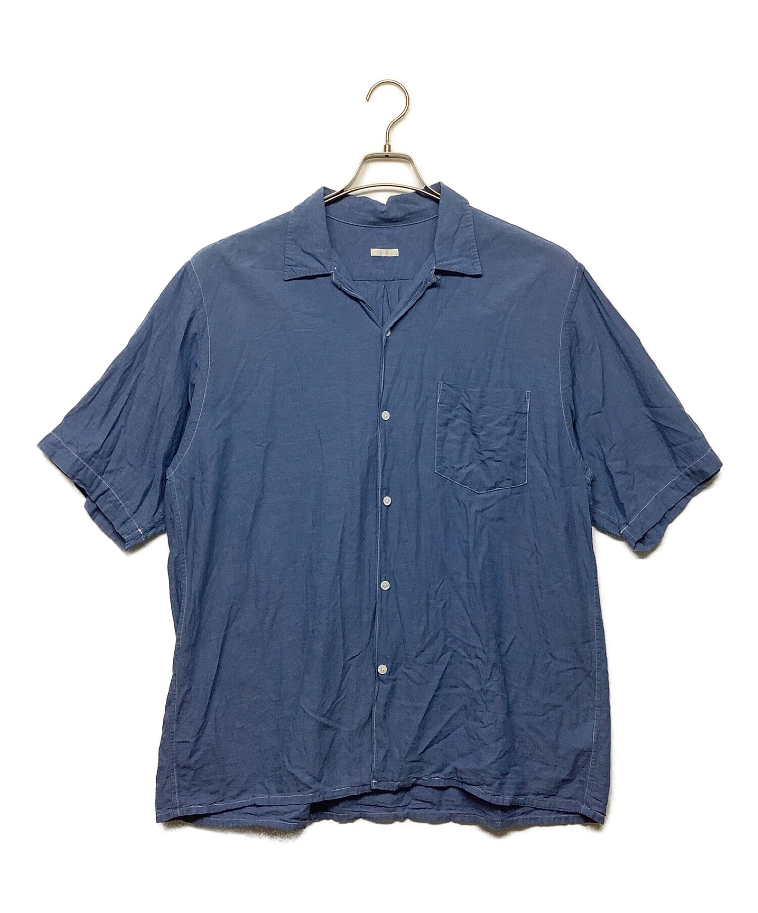 COMOLI (コモリ) ベタシャンオープンカラーシャツ ブルー サイズ:3