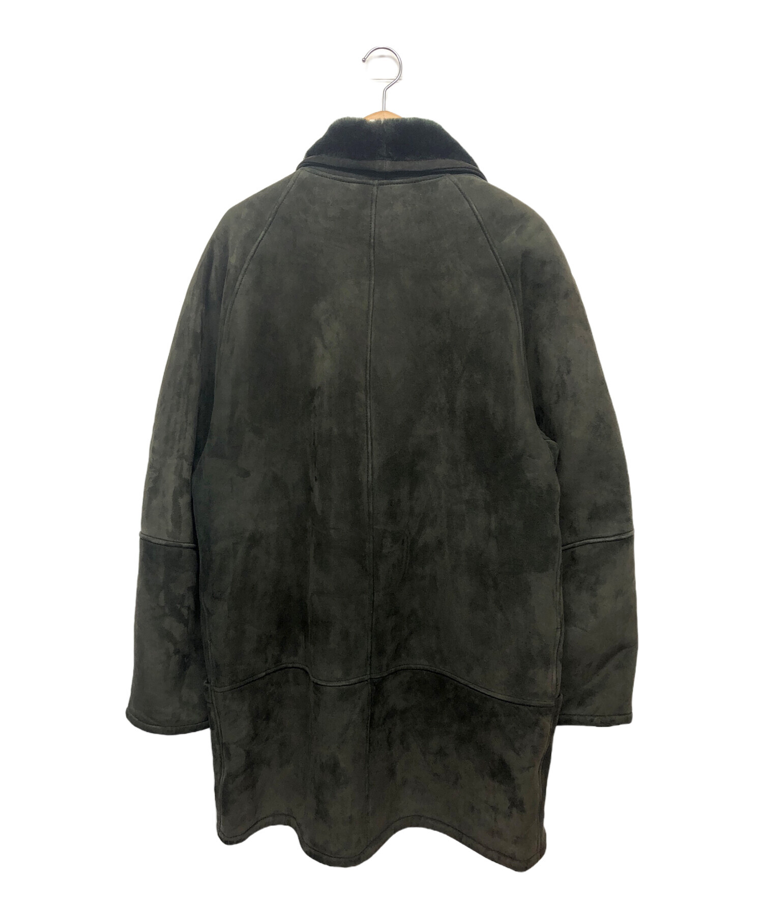 中古・古着通販】SHEARING (SHEARING) ムートンコート オリーブ サイズ 