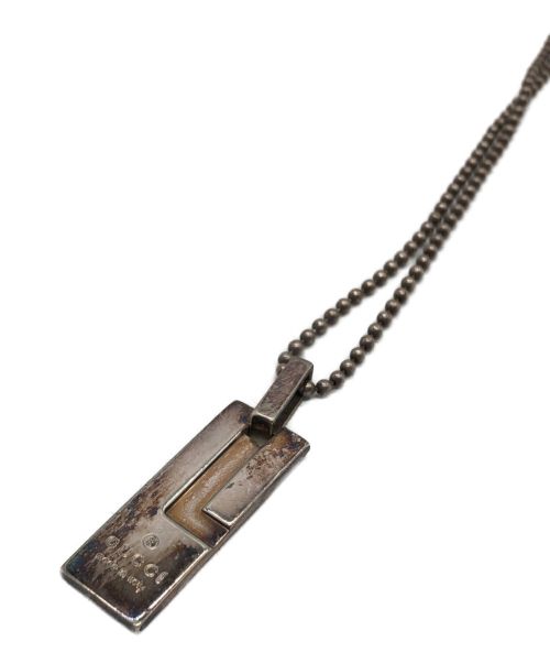 グッチトップ付き・シルバーネックレス・中古美品 言わさ