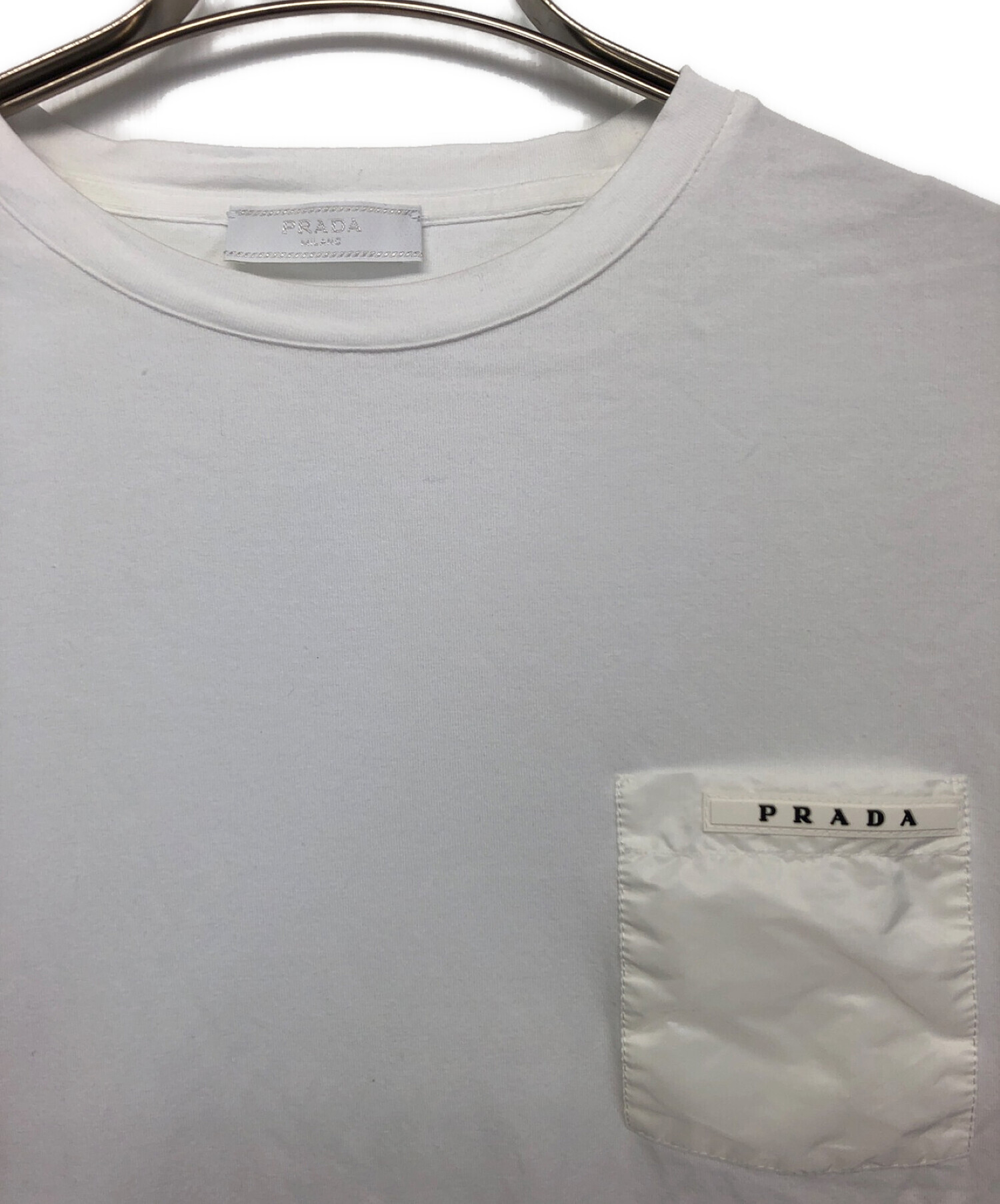 中古・古着通販】PRADA (プラダ) Tシャツ ホワイト サイズ:L｜ブランド 