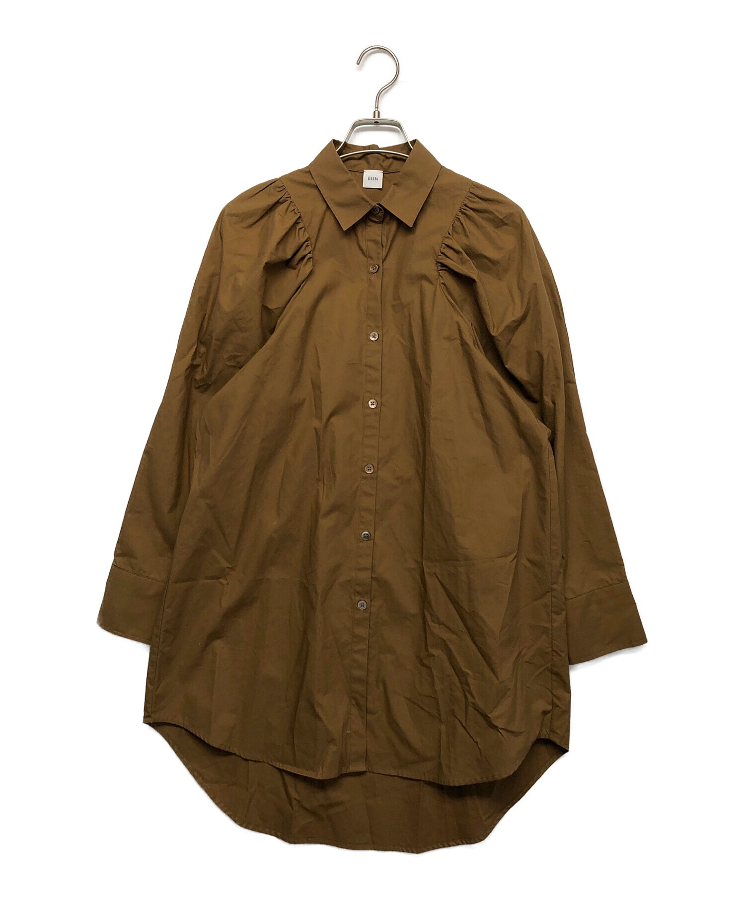 ELIN（エリン）ギャザー ブラウス S