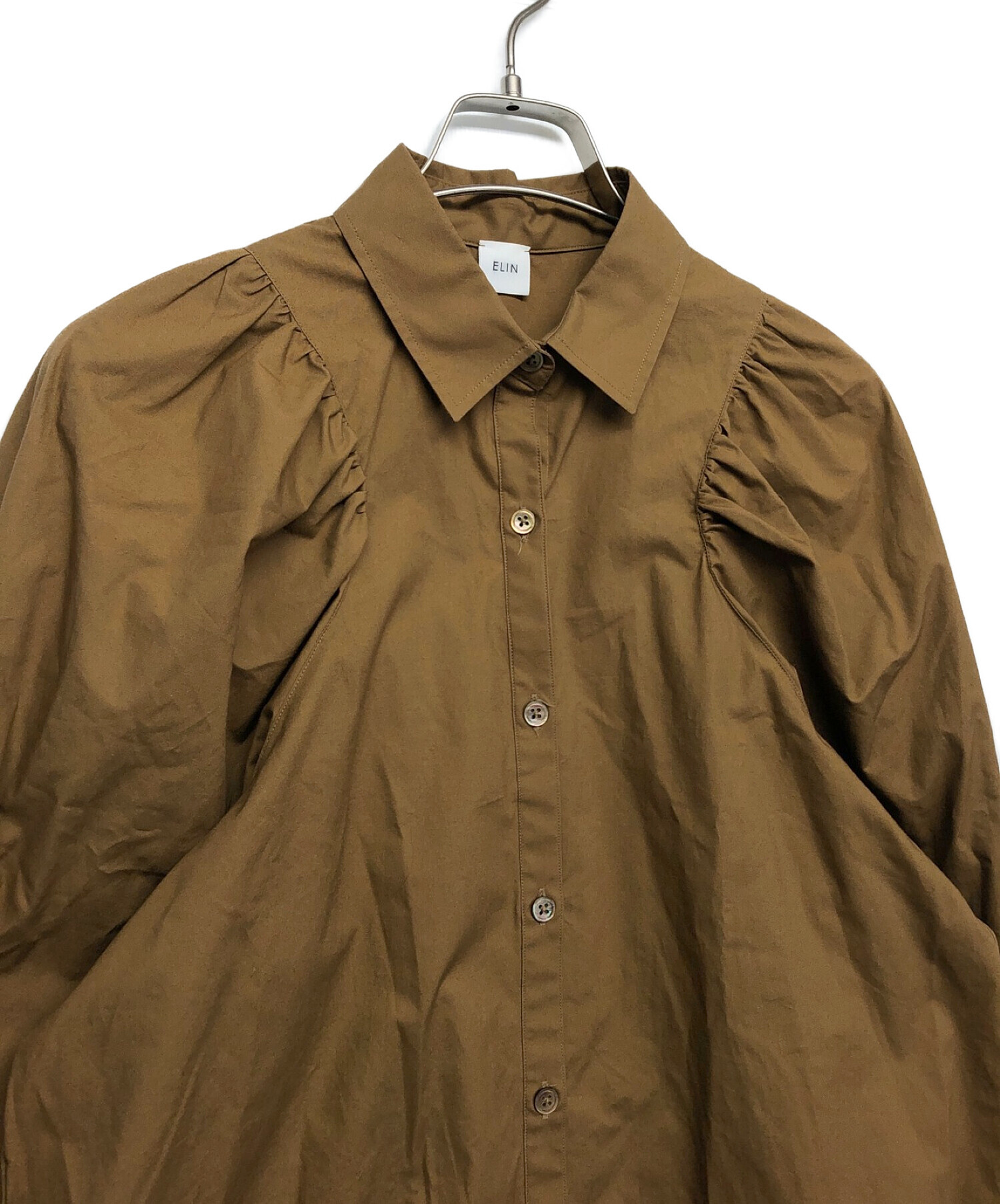 ■専用■美品 エリン 3,3万 総柄ギャザーブラウス タックブラウス ELIN ELIN（エリン）ギャザー ブラウス S