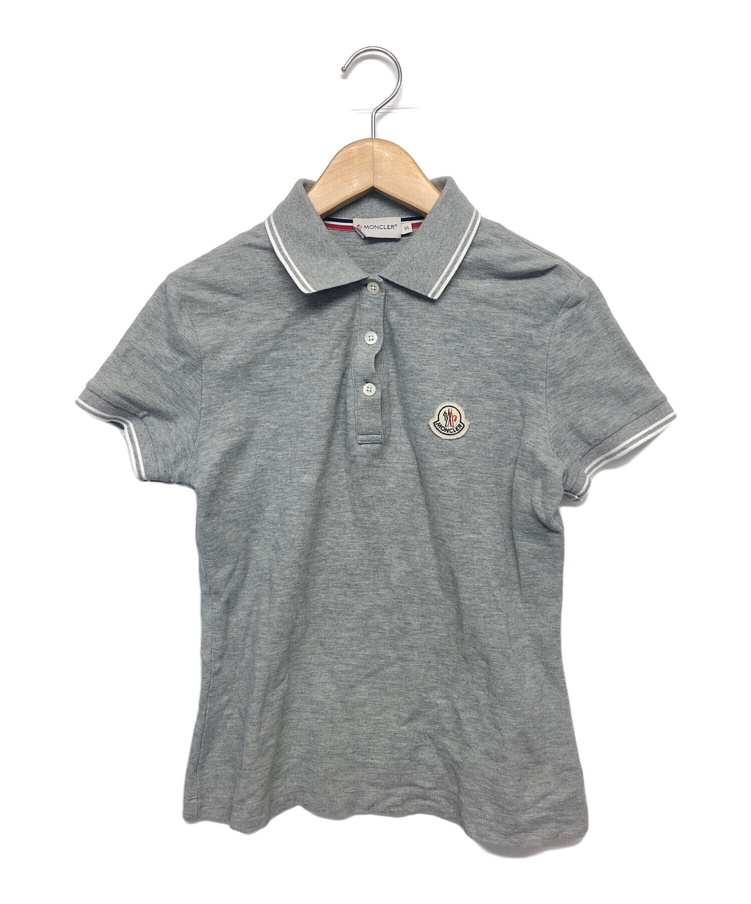 モンクレール MONCLER モンクレール ポロシャツ グレー レディース L