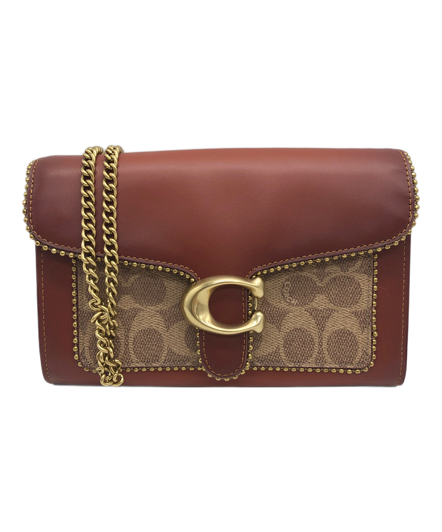 COACH コーチ ショルダーバッグ ブラウン チェーンバッグ F29434｜バッグ 