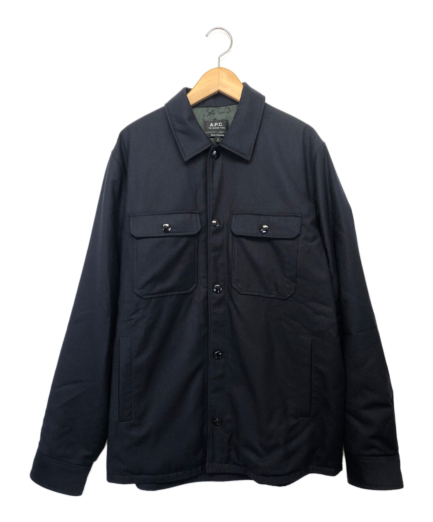 中古・古着通販】A.P.C. (アーペーセー) シャツジャケット ネイビー  