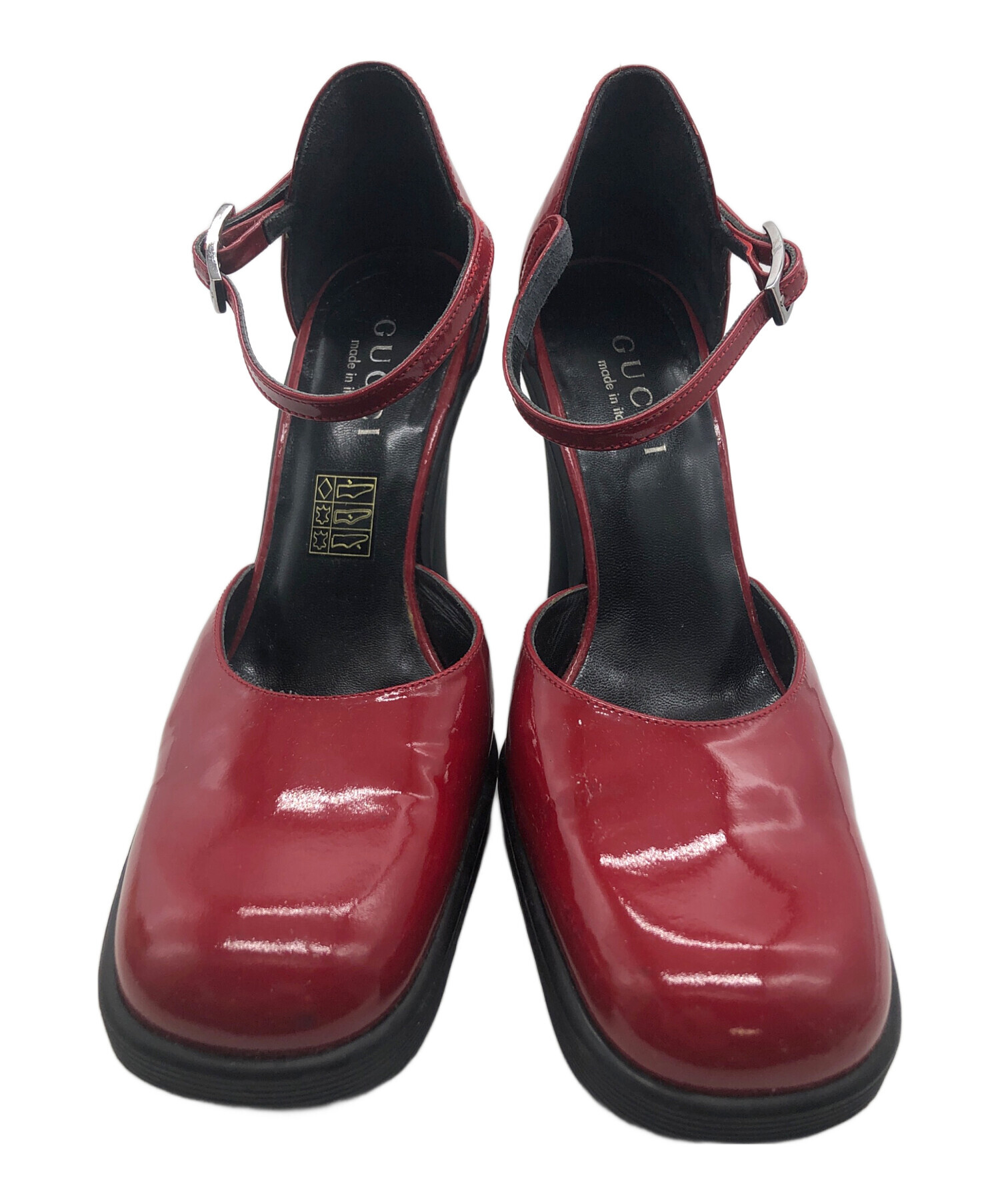 中古・古着通販】GUCCI (グッチ) パンプス レッド サイズ:38｜ブランド 