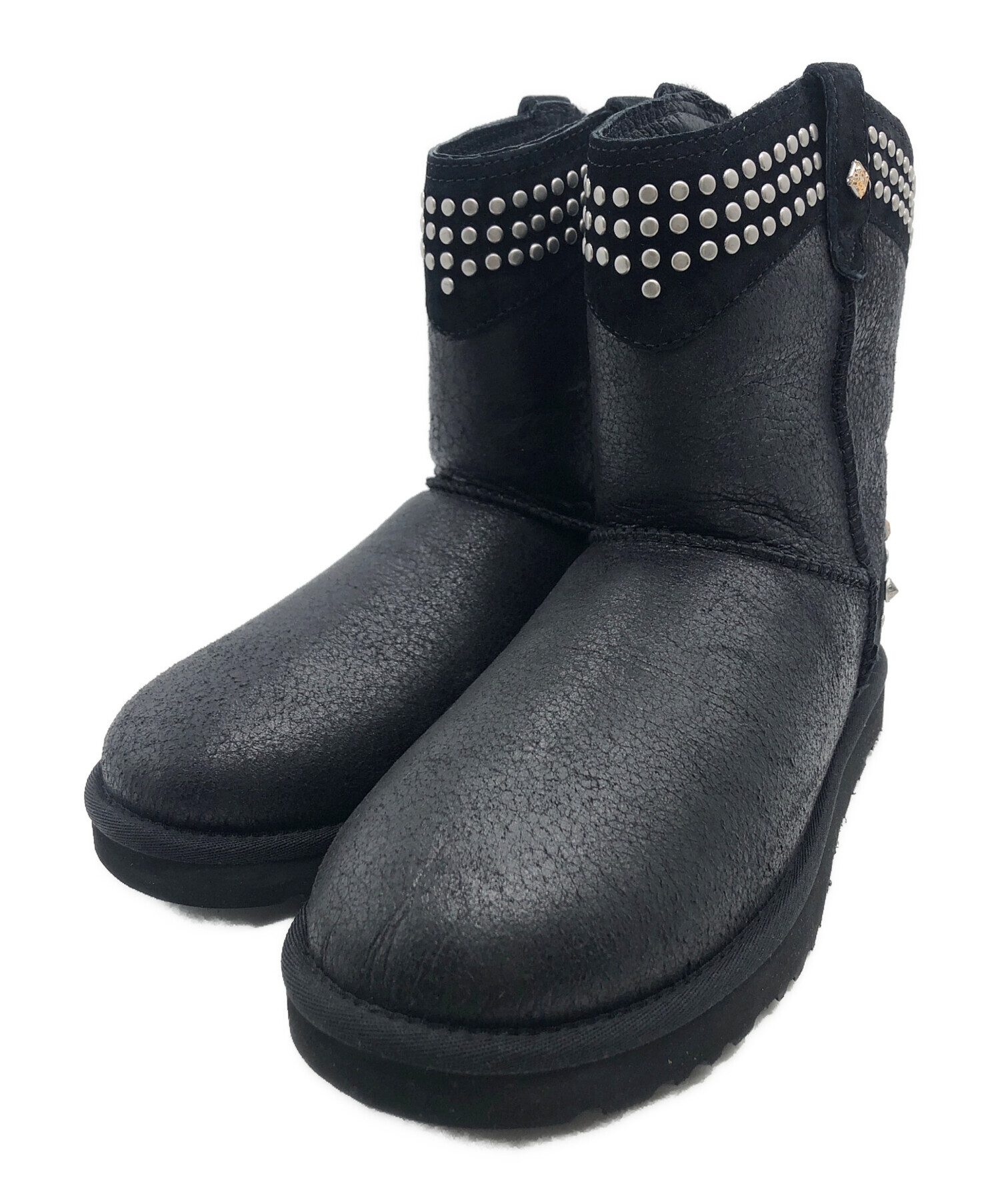 中古・古着通販】UGG (アグ) ムートンブーツ ブラック サイズ:24cm 未 