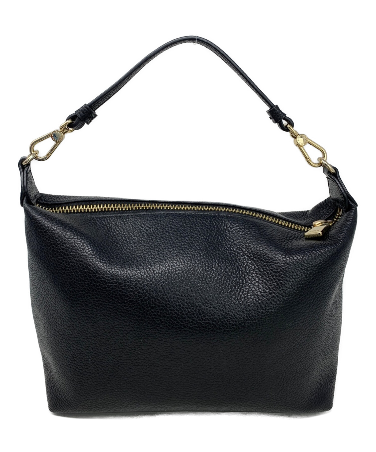 FURLA フルラ ショルダーバッグ ブラック 黒 ゴールド ロゴ