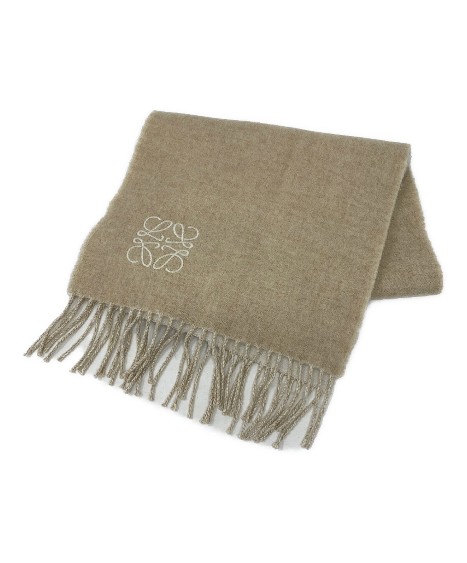 中古・古着通販】LOEWE (ロエベ) バイカラースカーフ アイボリー  