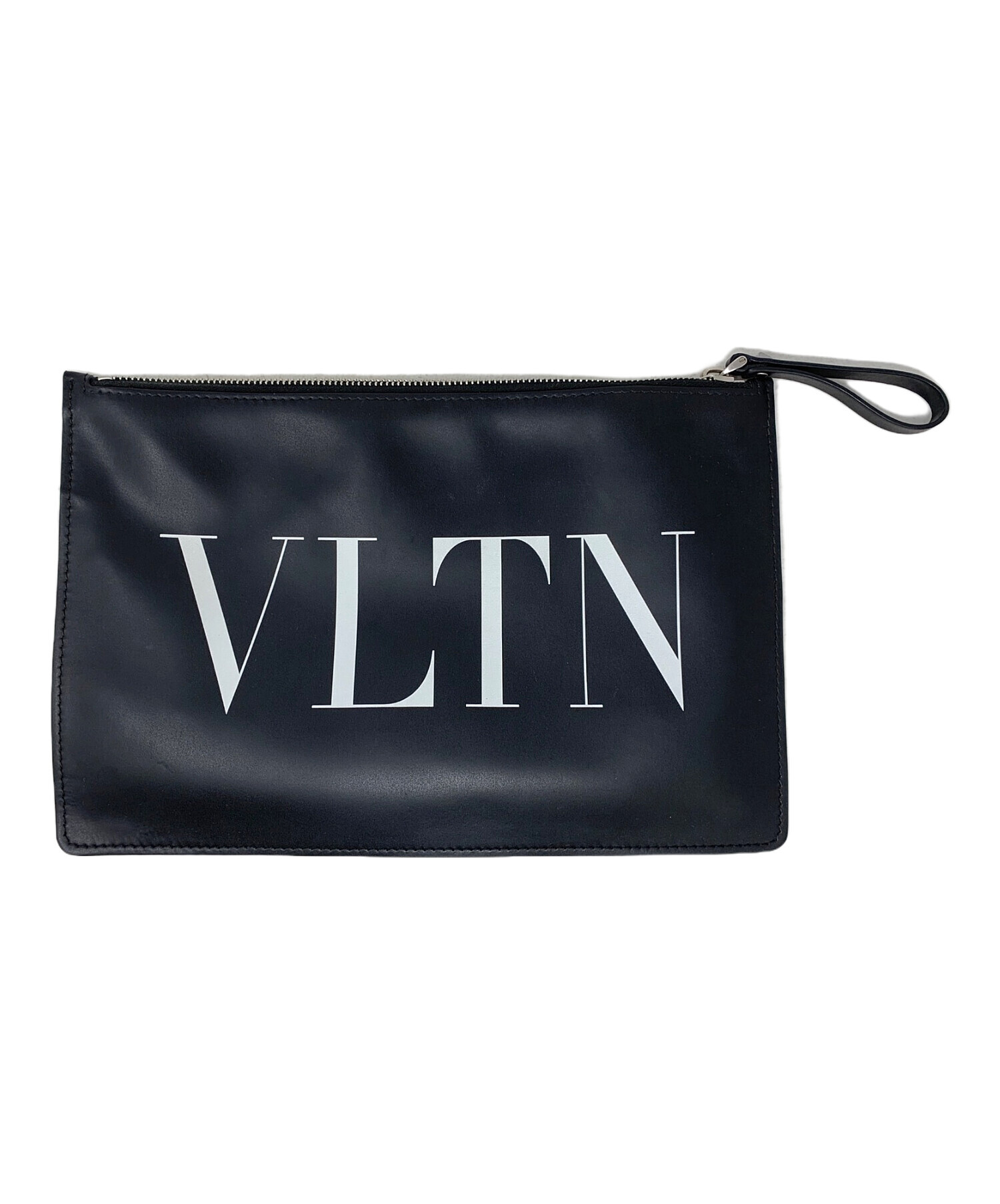 中古・古着通販】VALENTINO (ヴァレンティノ) レザークラッチバッグ 