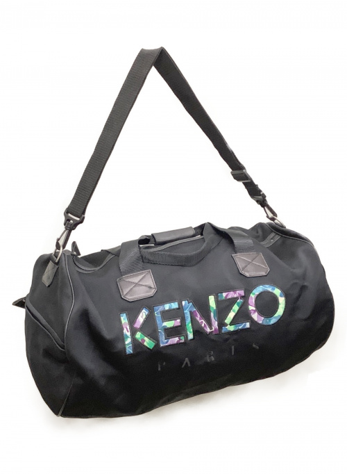中古・古着通販】KENZO (ケンゾー) 刺繍ボストンバッグ ブラック 