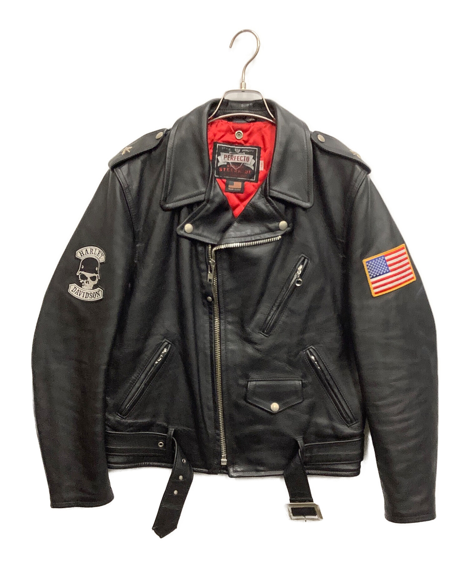 100周年記念 SPECIAL ONE STAR ROSIE/36/レザー/BLK/7371 SCHOTT