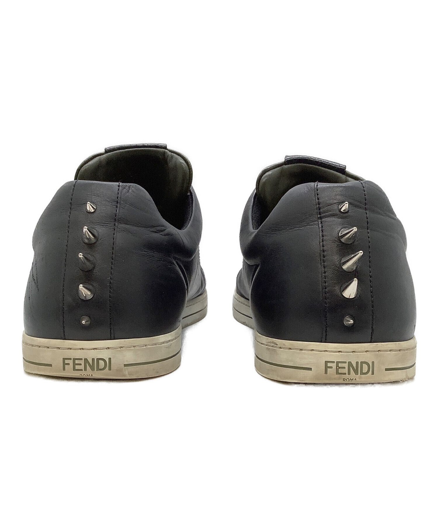 FENDI フェンディ ブーツ UK9(27.5cm位) 黒ロングブーツカット
