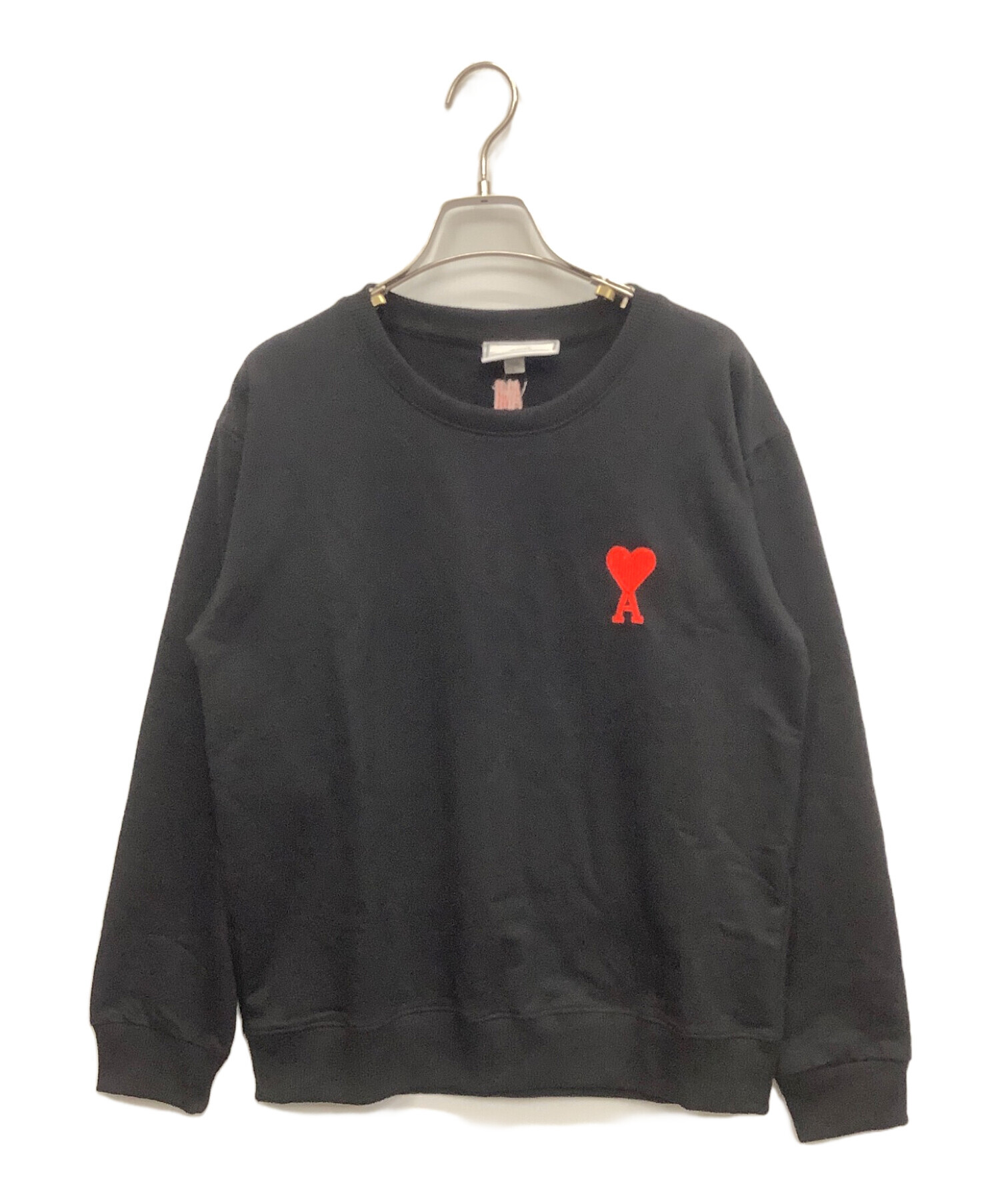ami アレクサンドル・マテュッシ トレーナー 黒 ハート刺繍