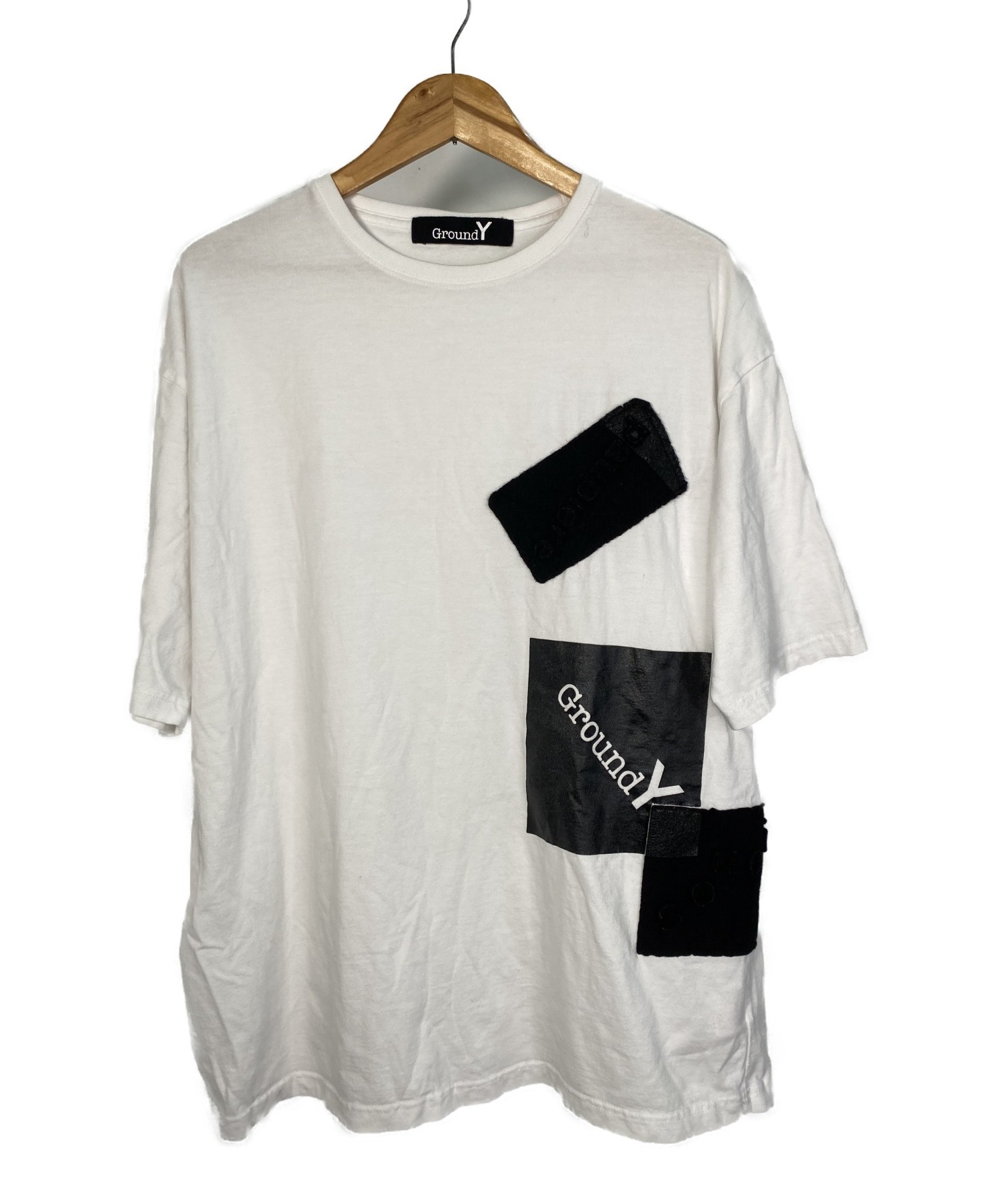 GROUND Y (グランドワイ) 半袖Tシャツ ホワイト サイズ:4