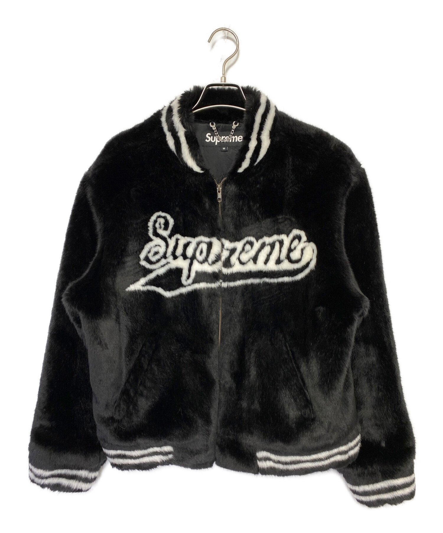 SUPREME (シュプリーム) 20SS Faux Fur Varsity Jacket ブラック サイズ:Ｍ
