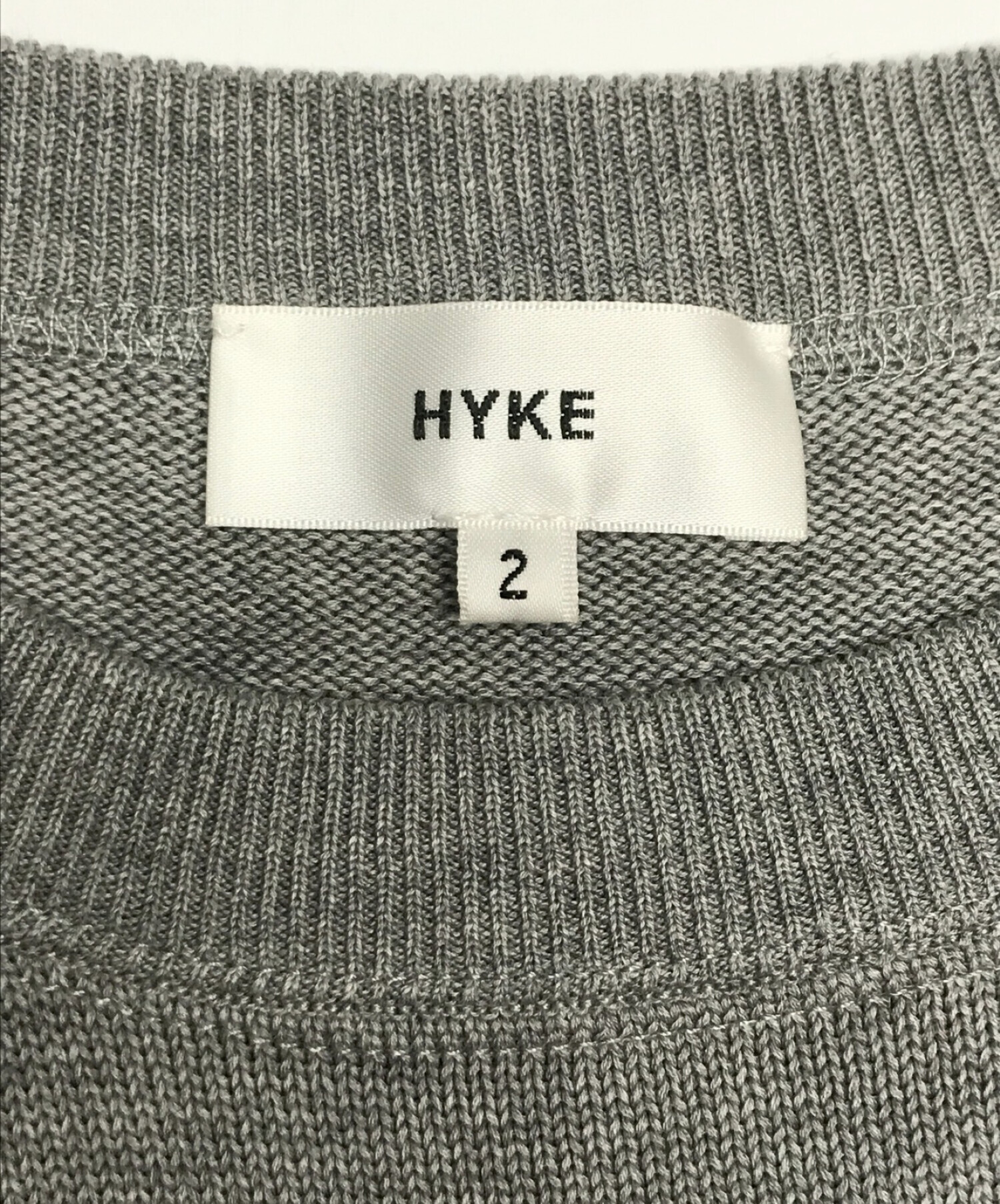 HYKE (ハイク) HYKE(ハイク)フレンチスリーブニット　161-11058 グレー サイズ:2