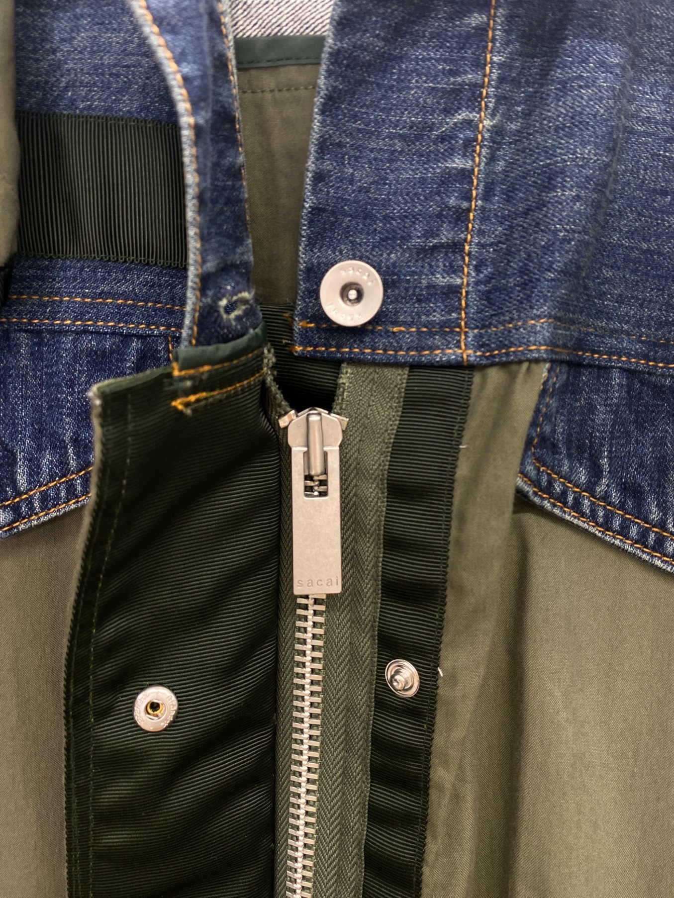 sacai 2016AW MA-1ドッキングモッズコート ネイビー サイズ1 【公式通販】