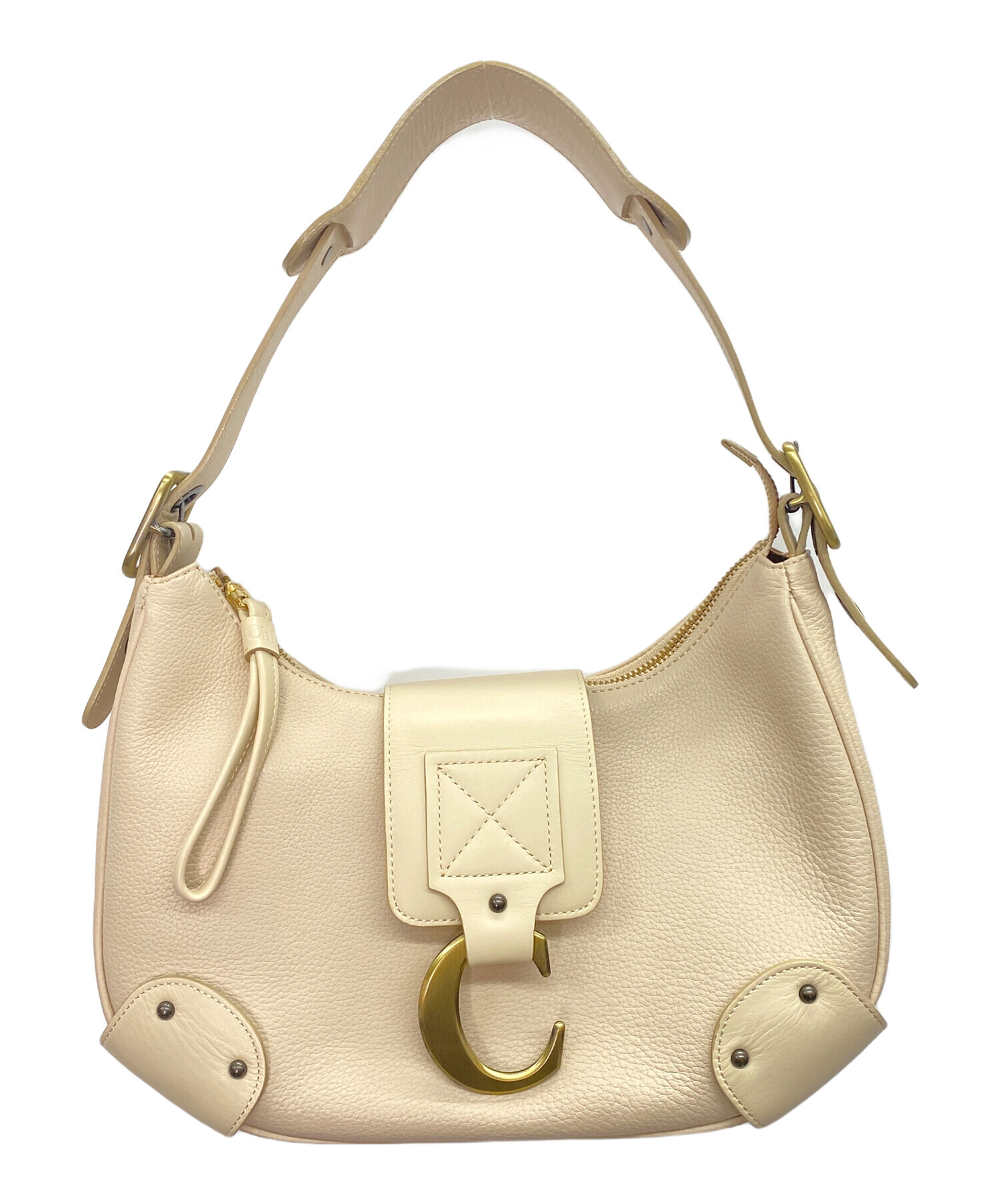 中古・古着通販】Chloe (クロエ) ワンショルダーバッグ アイボリー 