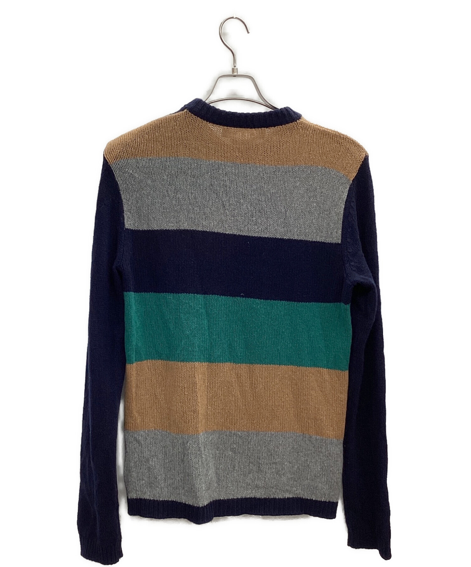 中古・古着通販】MARNI (マルニ) ニット ネイビー×グレー サイズ:48 