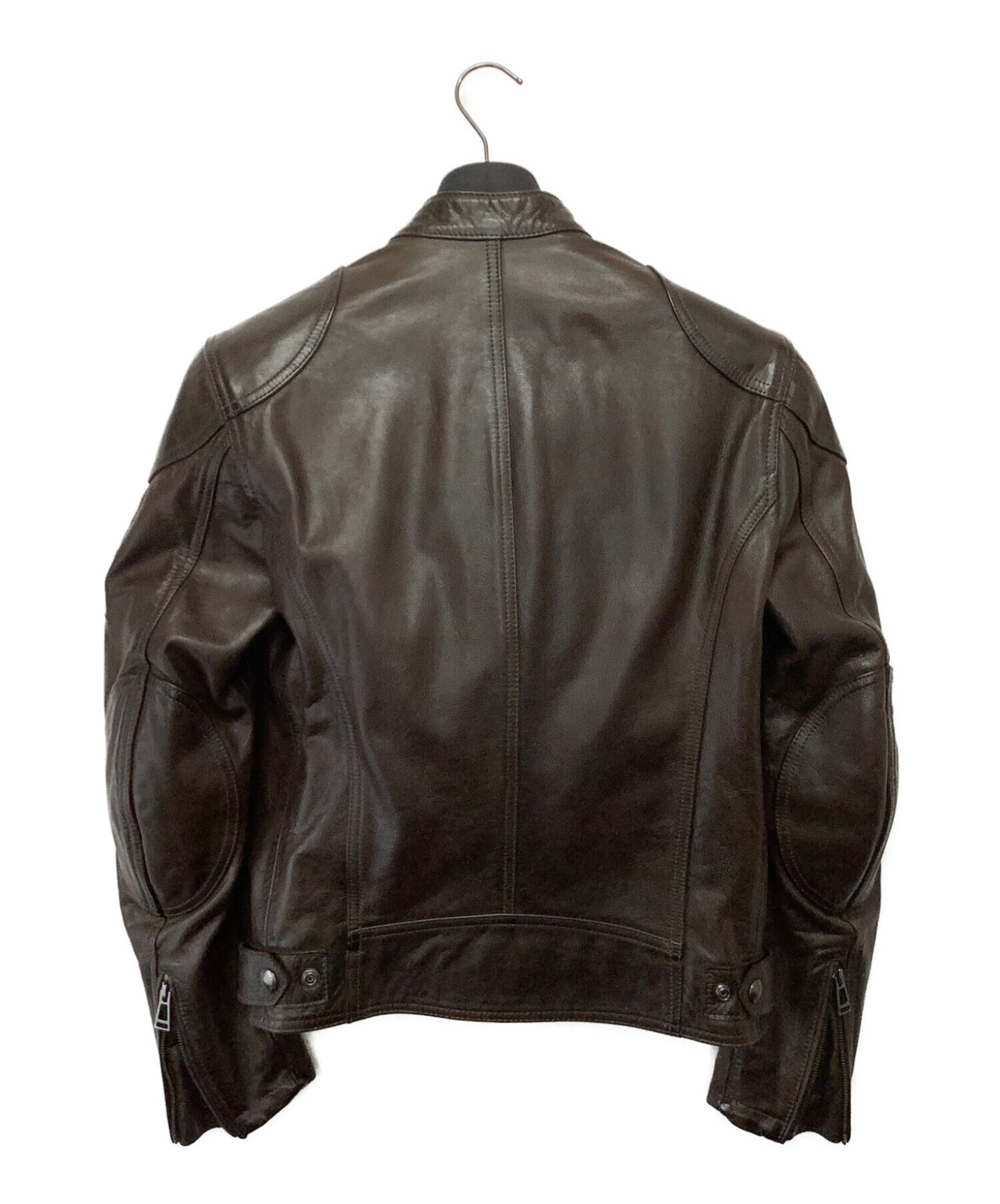 BELSTAFF (ベルスタッフ) Motorcycle Leather Jacket ブラックブラウン サイズ:S