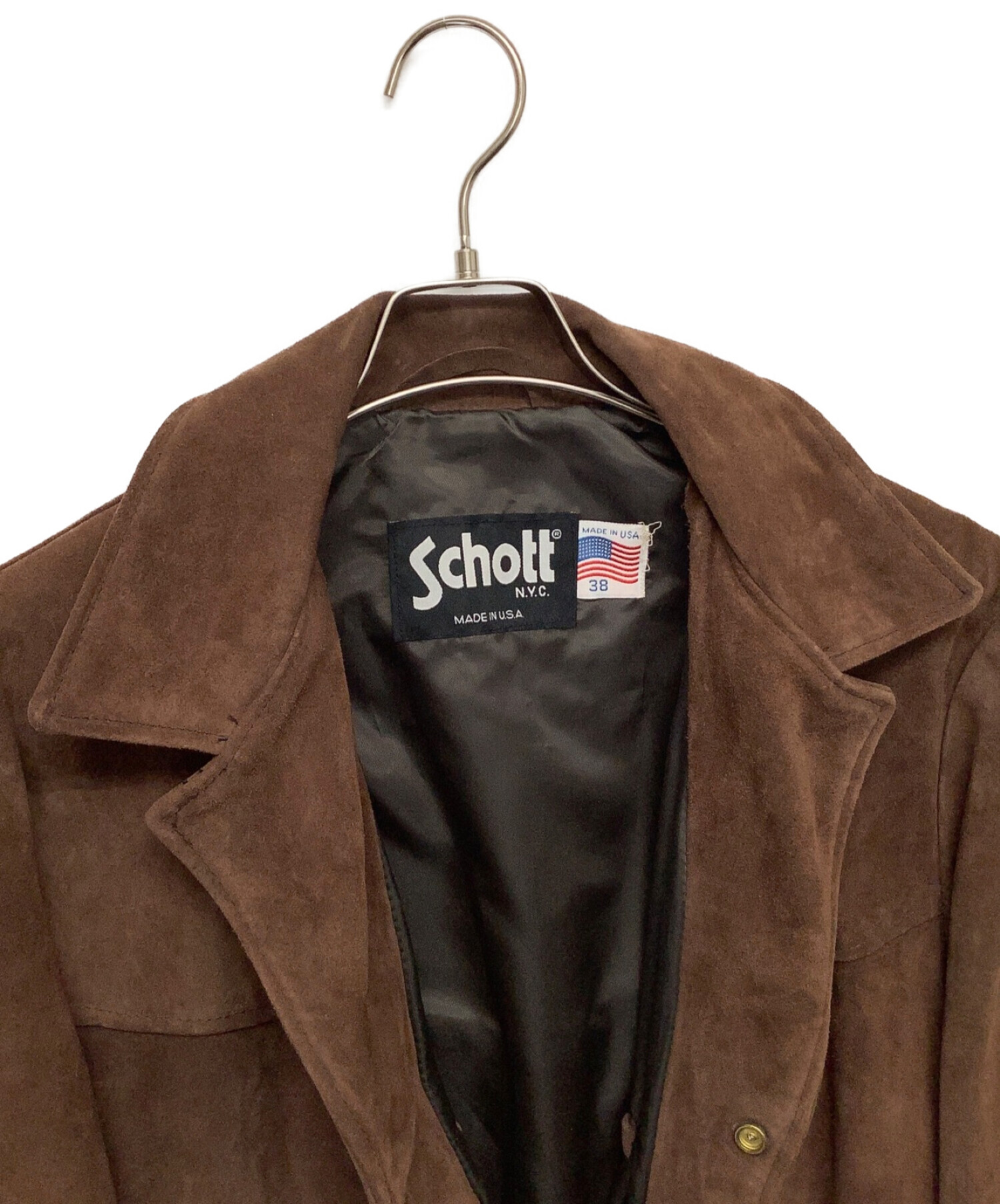 中古・古着通販】Schott (ショット) スウェードジャケット ブラウン