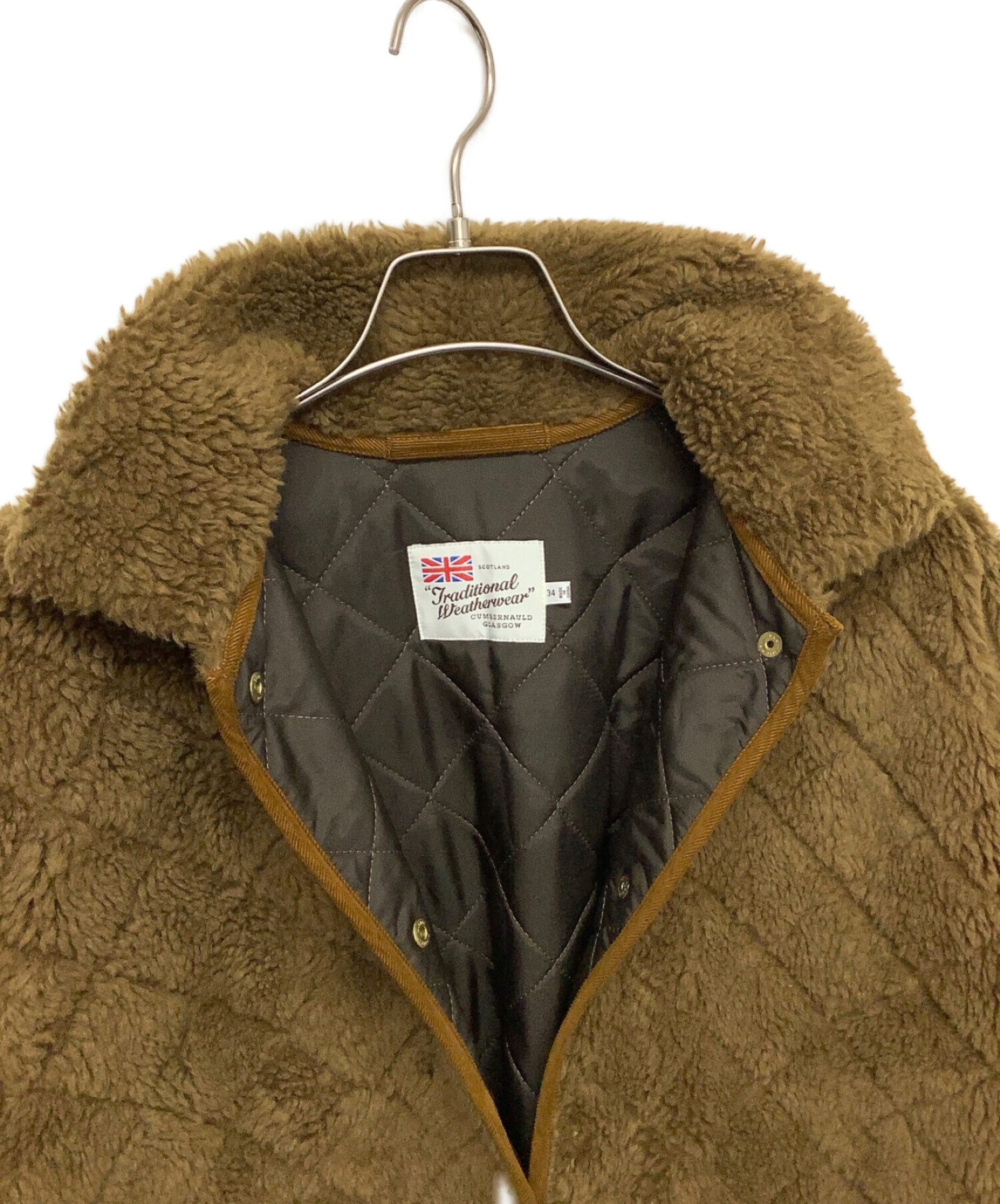 Traditional Weatherwear (トラディショナルウェザーウェア) ボアジャケット ブラウン サイズ:UK34
