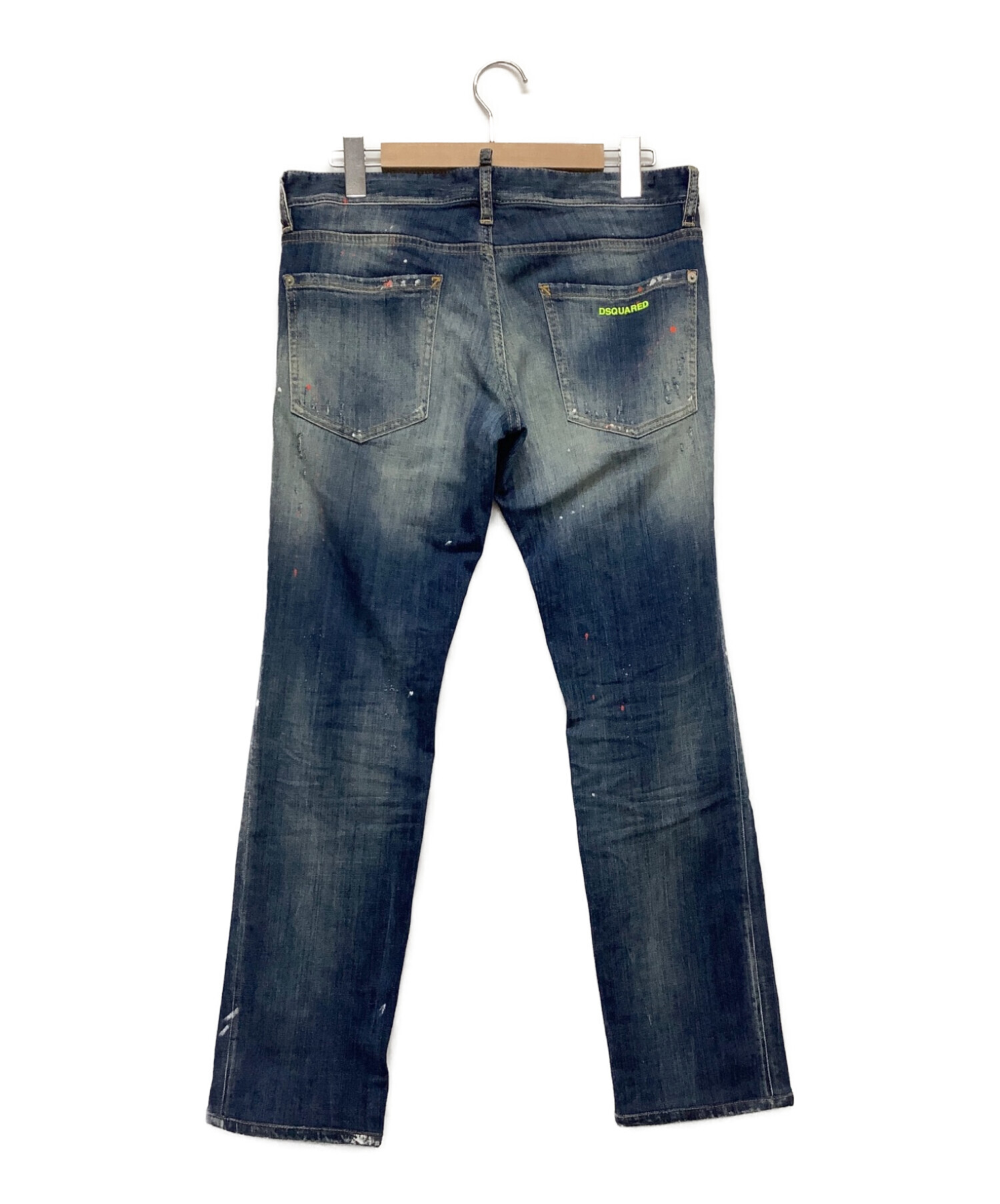 DSQUARED2 ディースクエアード46 ペイントデニムパンツ
