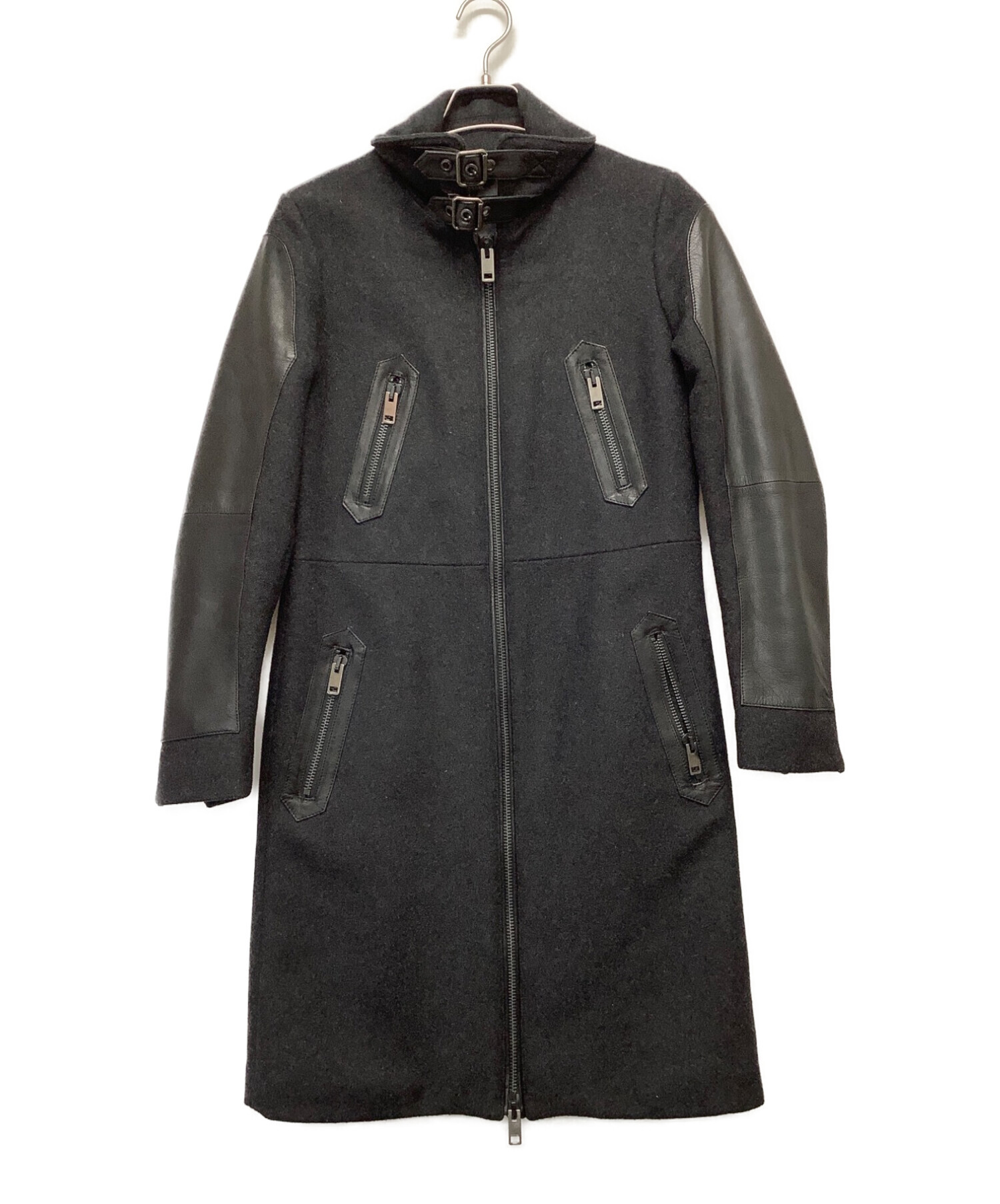 中古・古着通販】DIESEL (ディーゼル) ロングライダースジャケット 