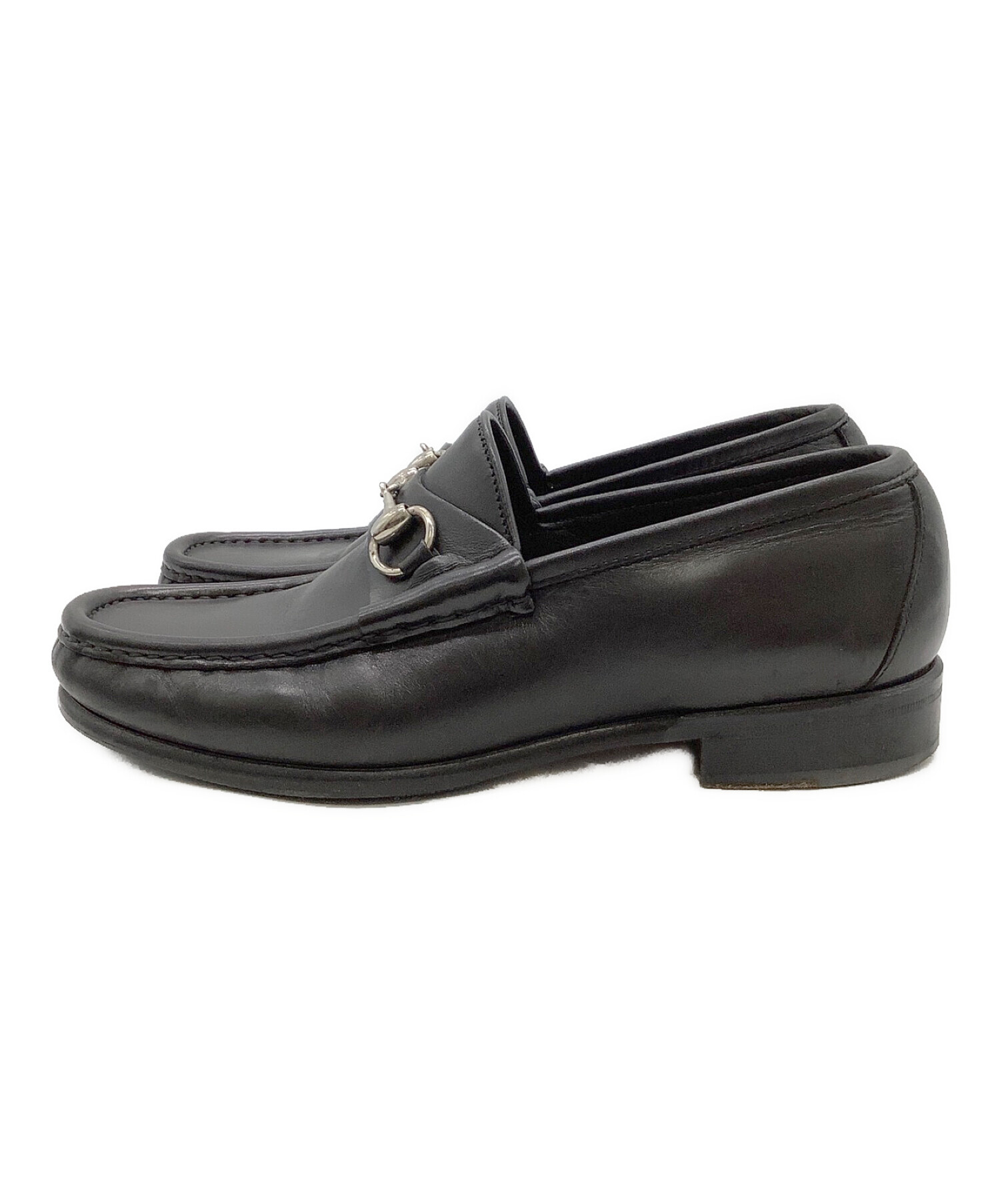 中古・古着通販】GUCCI (グッチ) ビットローファー ブラック サイズ 