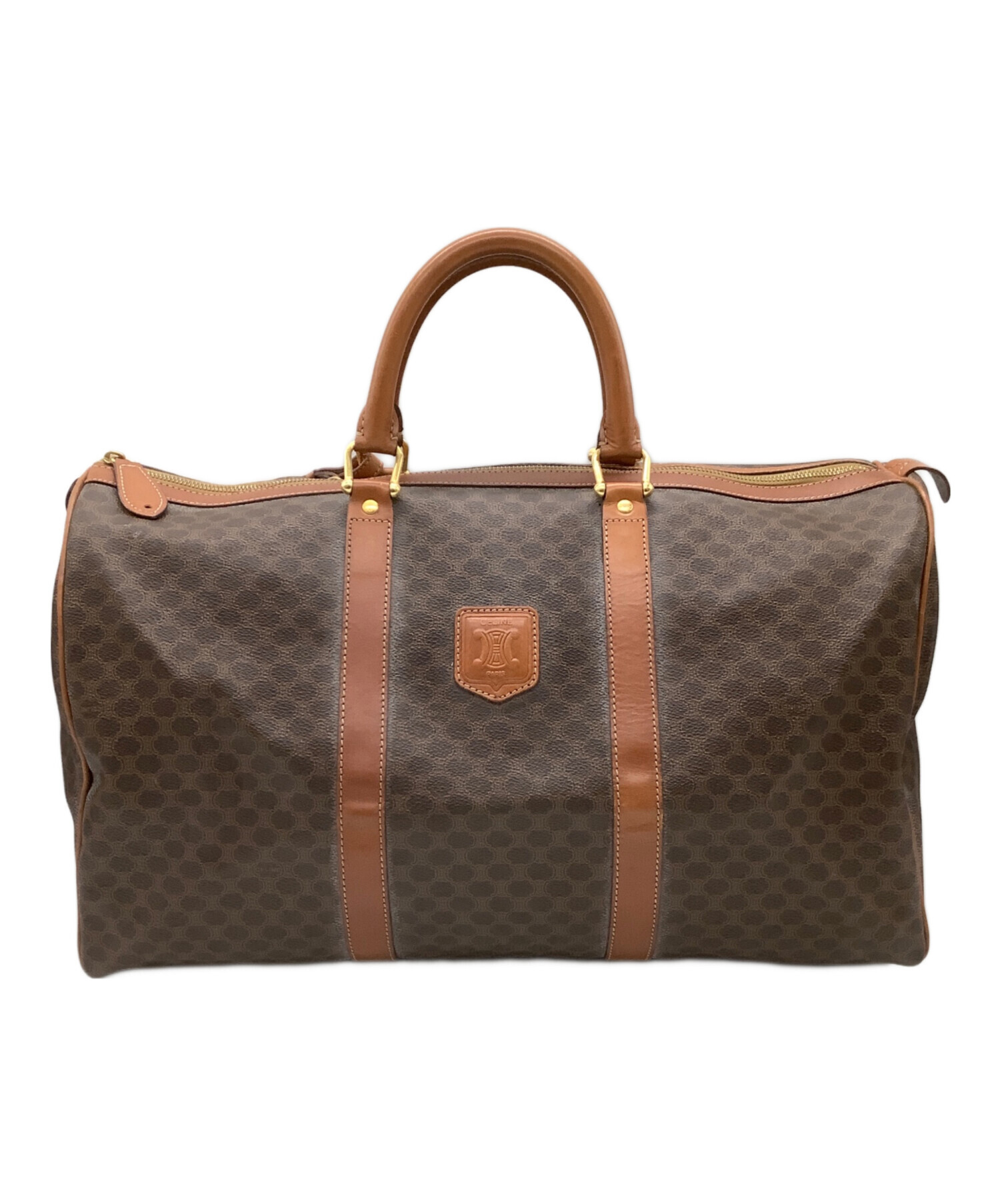 リカちゃん様美品セリーヌボストンバッグ ブラウン キャンバス・レザー リカちゃん様美品セリーヌボストンバッグ ブラウン キャンバス