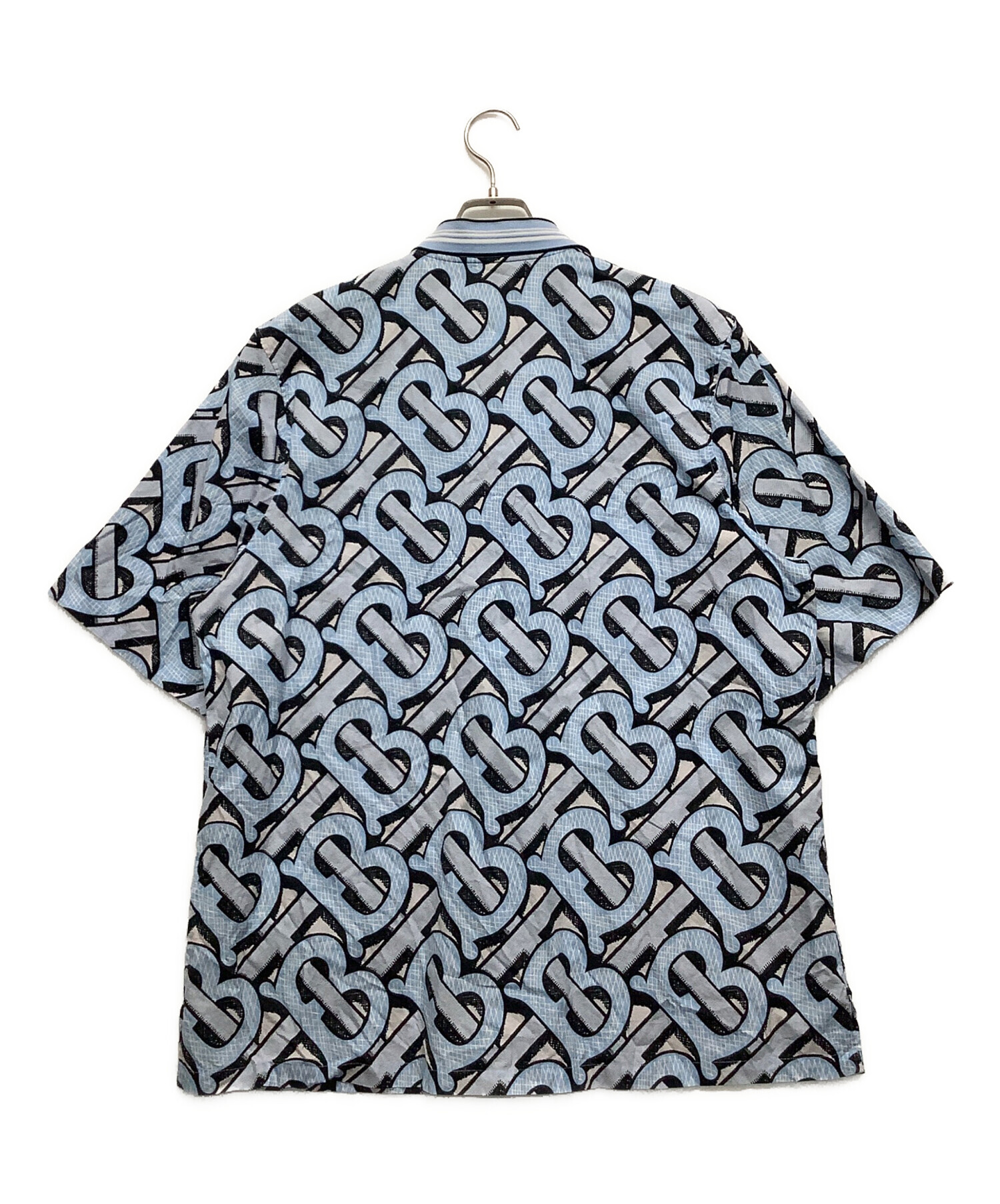 中古・古着通販】BURBERRY (バーバリー) 柄シャツ スカイブルー サイズ  