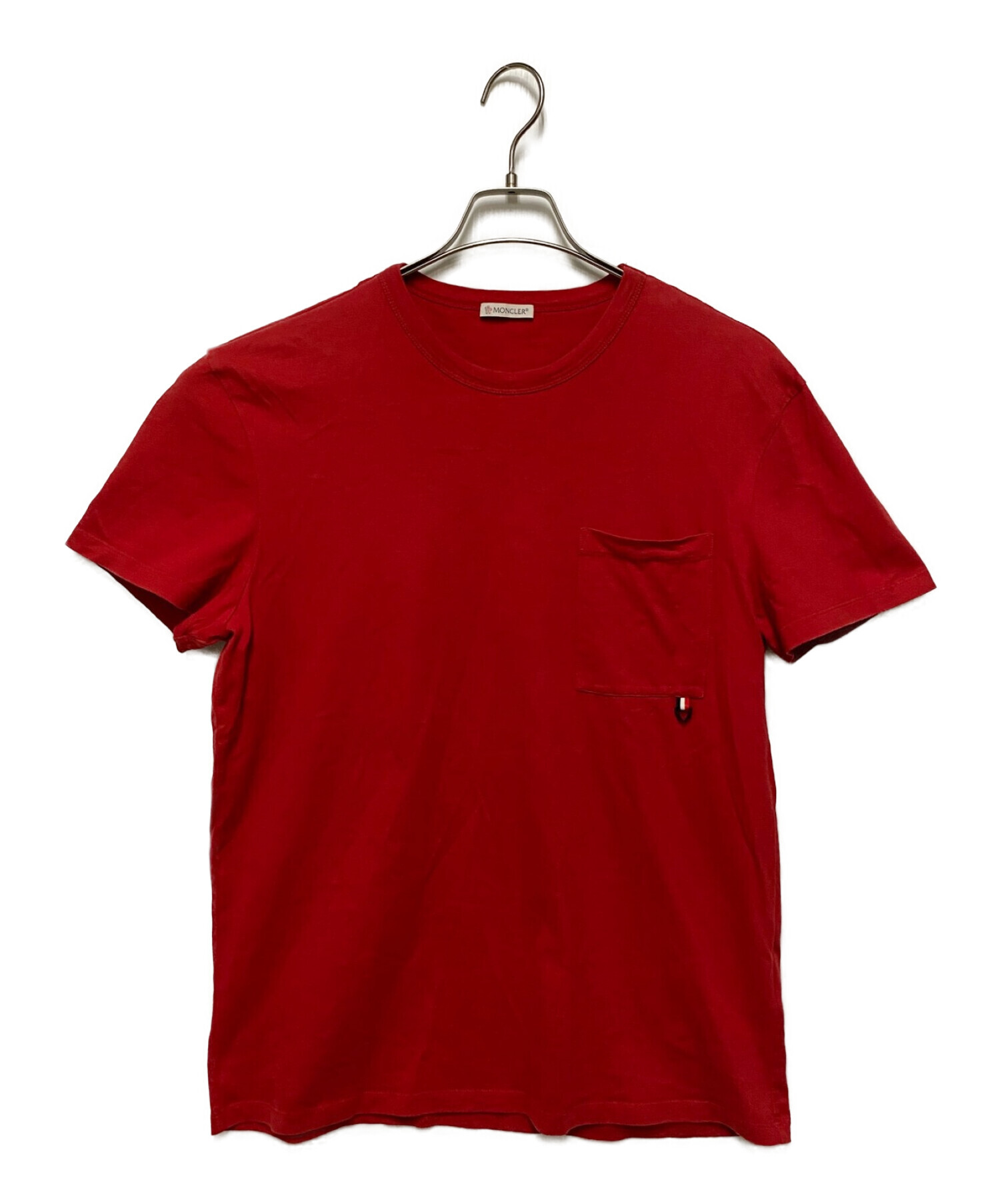 中古・古着通販】MONCLER (モンクレール) Tシャツ レッド サイズ:XL