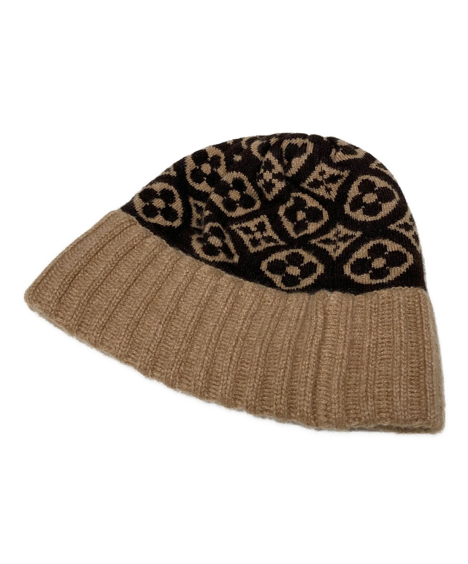 美品✨】ルイヴィトン モノグラムボネスキーニットキャップカシミア