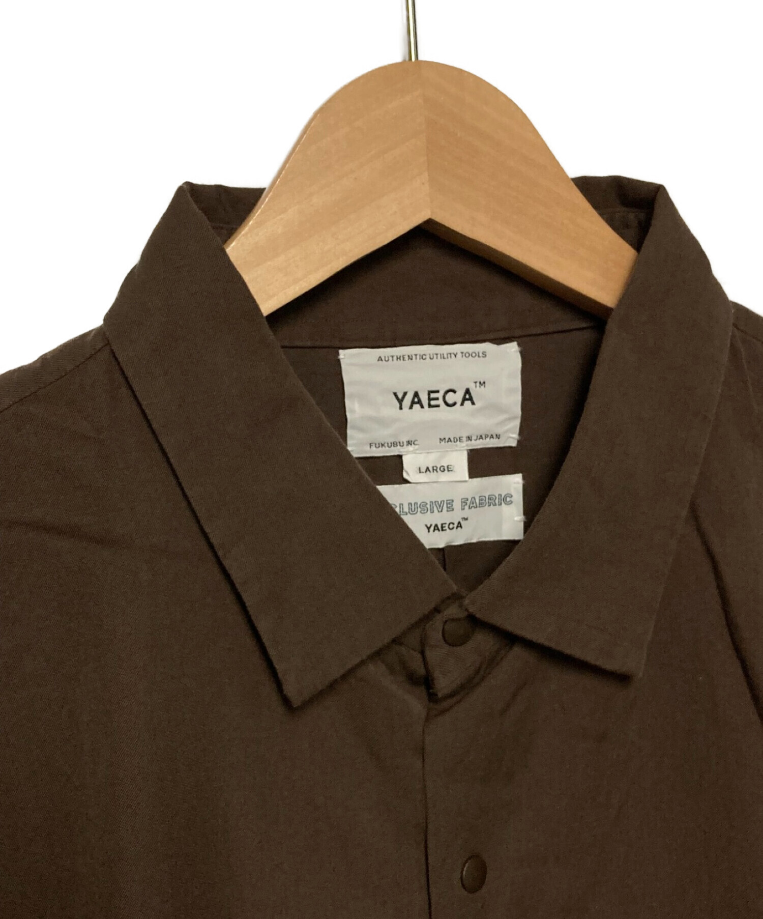 中古・古着通販】YAECA (ヤエカ) コンフォートシャツ ブラウン サイズ  