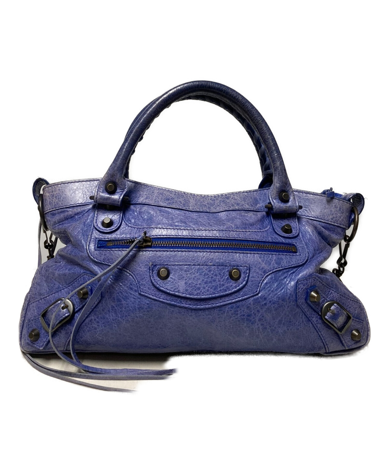 バレンシアガ ザ ファースト 2way ハンドバッグ パープル バレンシアガ