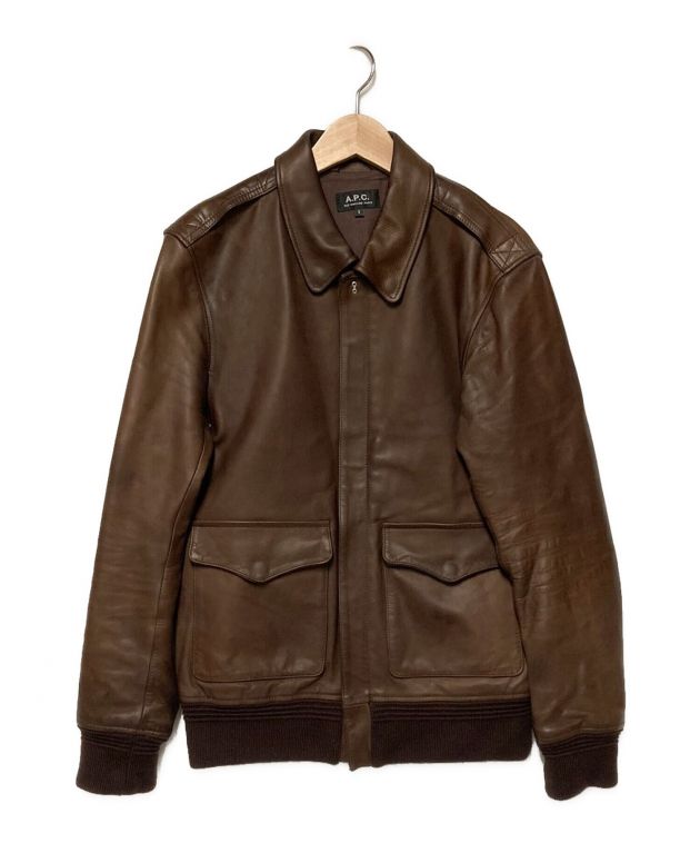 中古・古着通販】A.P.C. (アー・ペー・セー) A-2レザーフライト 