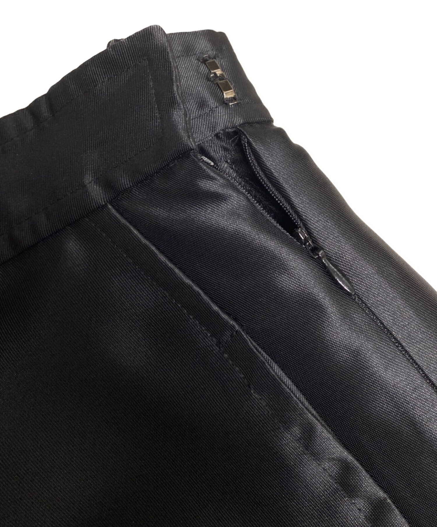 中古・古着通販】machatt (マチャット) サテンツイルスカート ブラック 