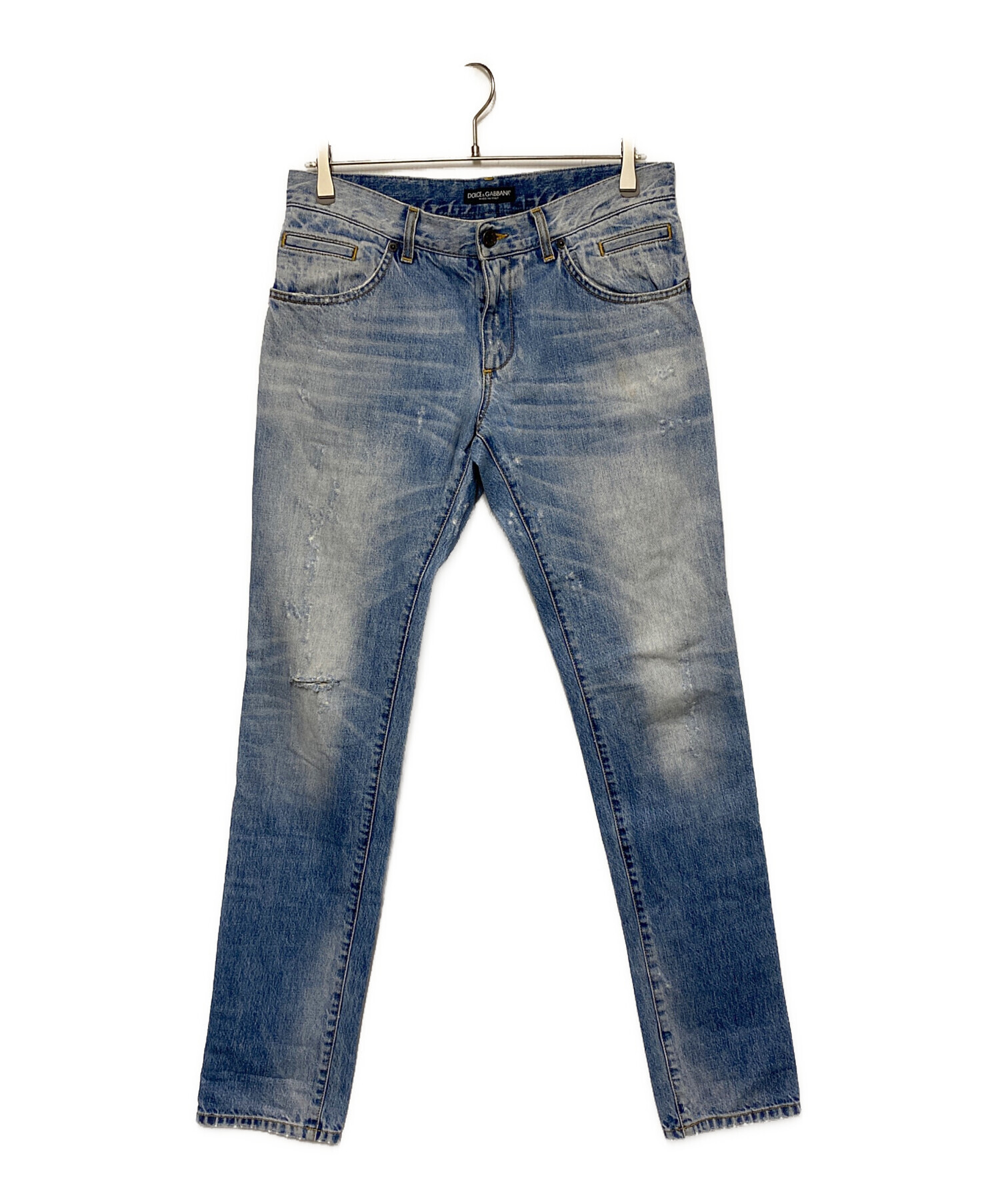 ドルチェ&ガッバーナ 14GOLDダメージ加工デニムパンツ 46 