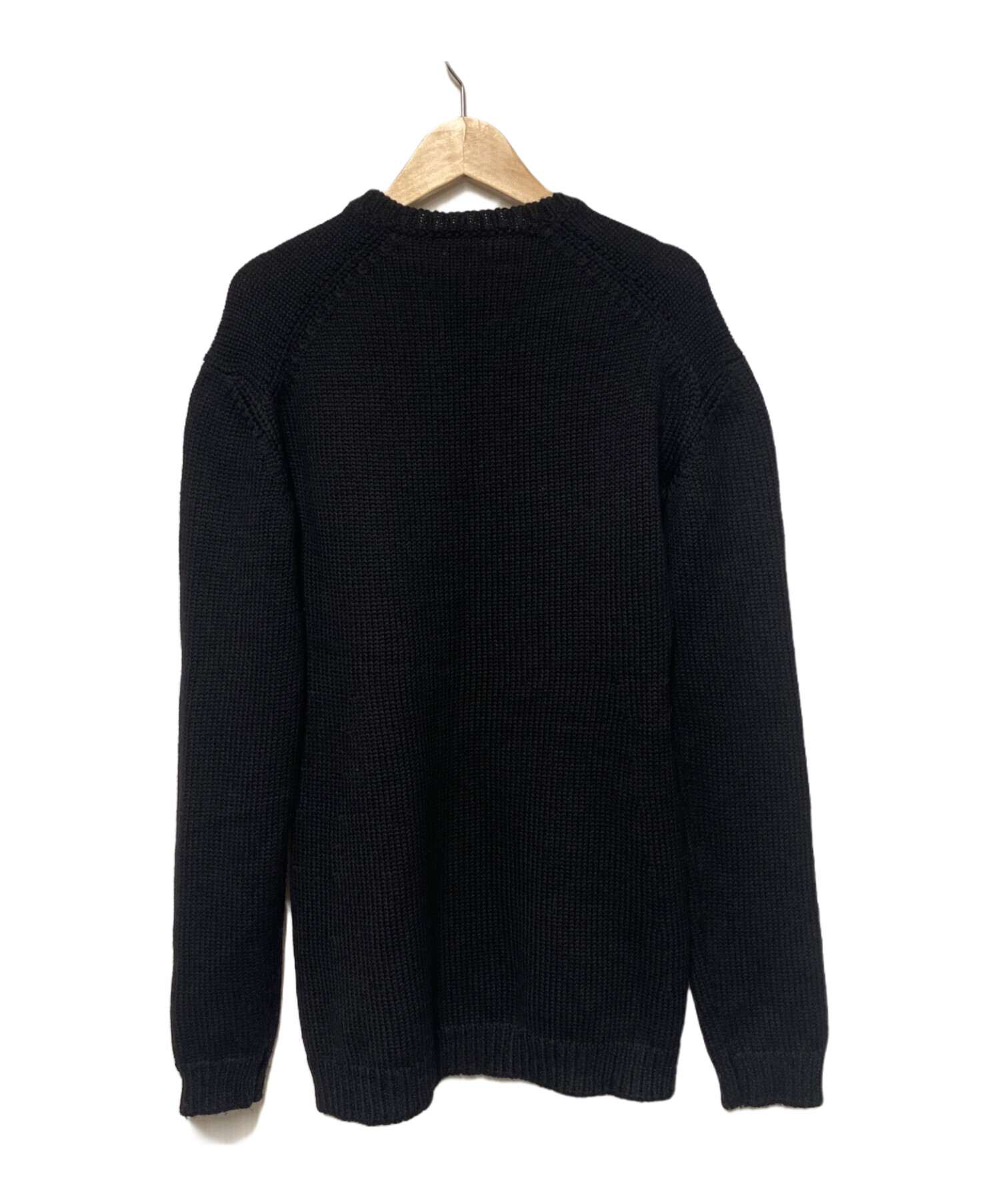 中古・古着通販】MIU MIU (ミュウミュウ) クルーネックニット ブラック  