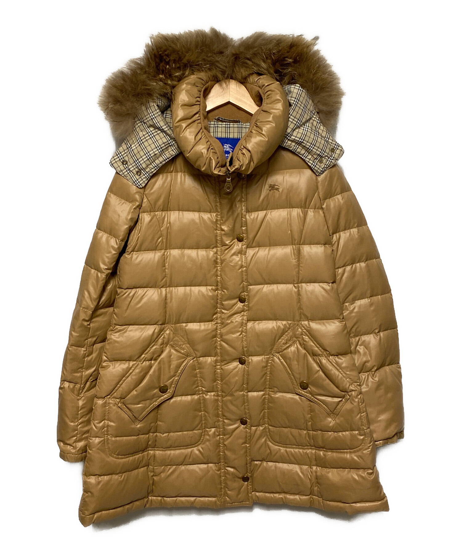 BURBERRY BLUE LABEL (バーバリーブルーレーベル) リアルファーダウン 